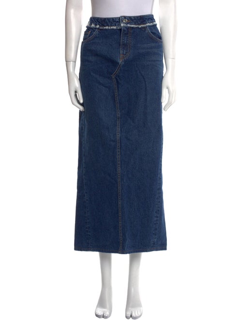 GRLFRND Raw-Edge Trim Midi Length Skirt