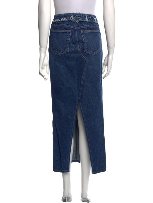 GRLFRND Raw-Edge Trim Midi Length Skirt