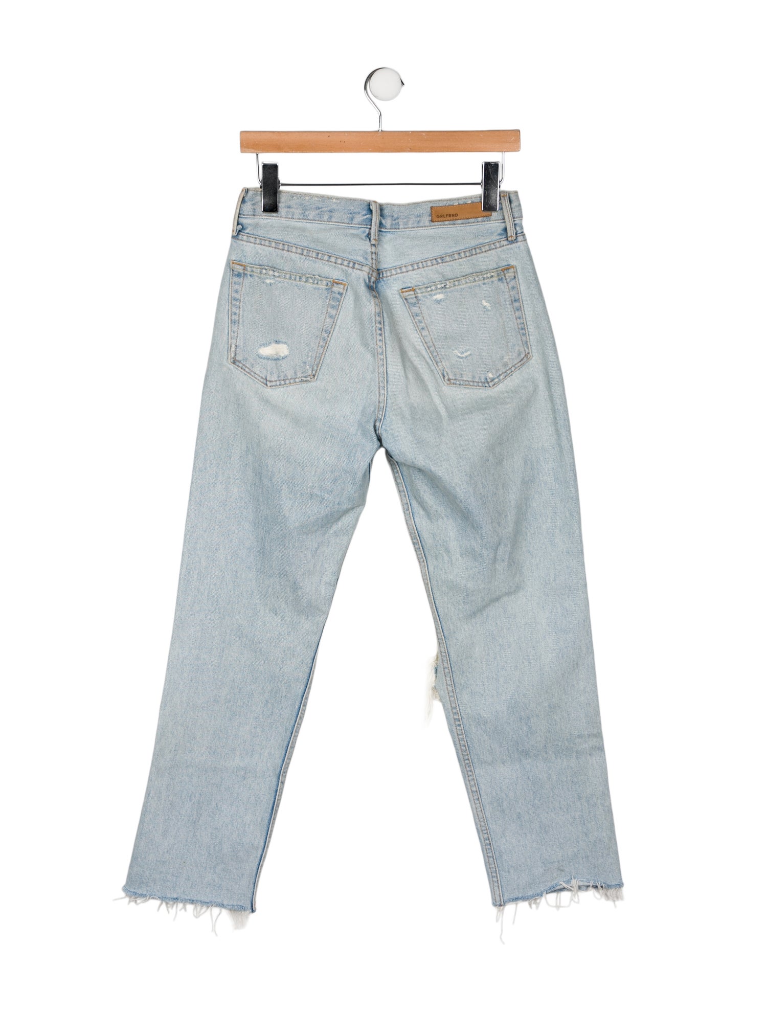 GRLFRND Mid-Rise Straight Leg Jeans