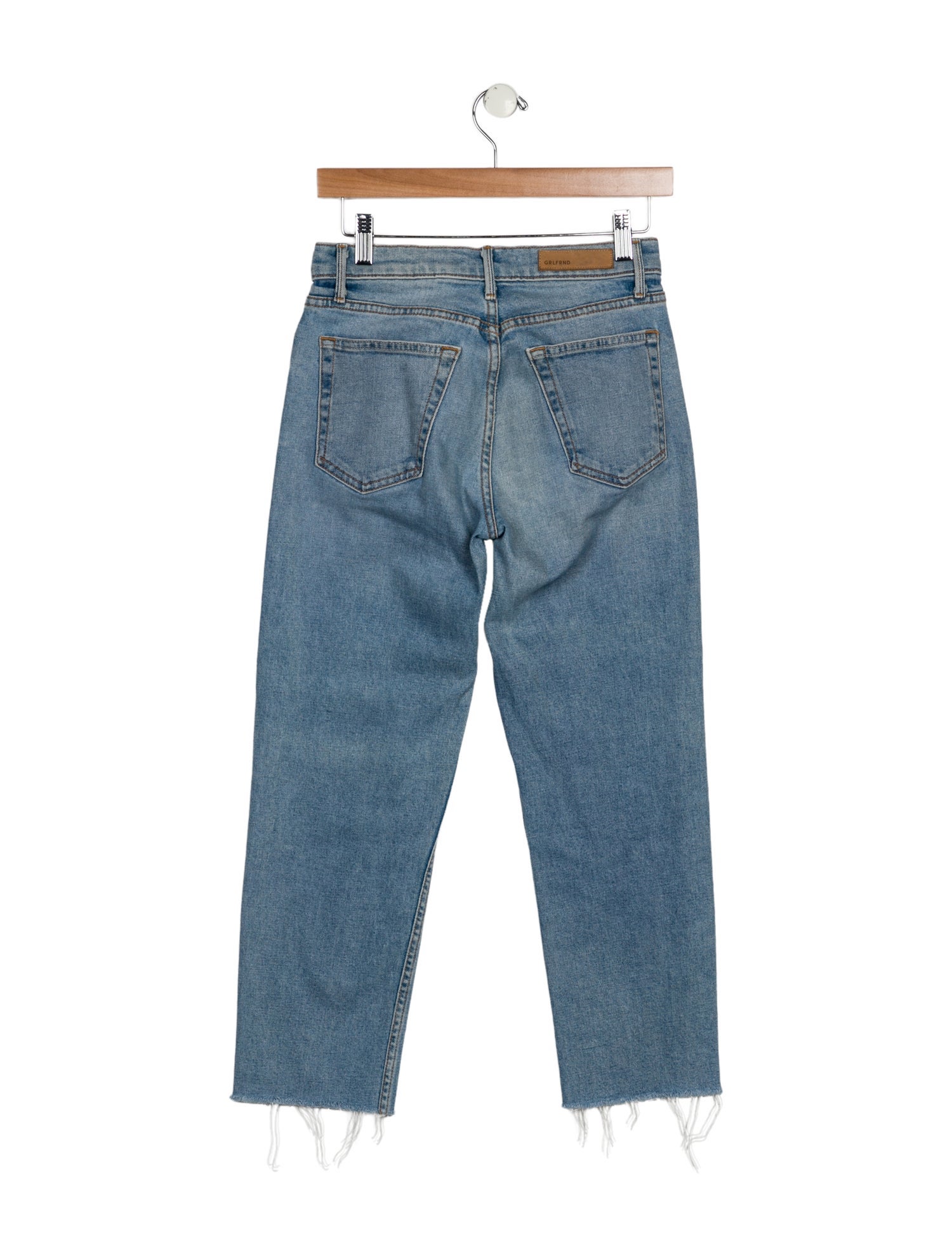 GRLFRND Mid-Rise Straight Leg Jeans