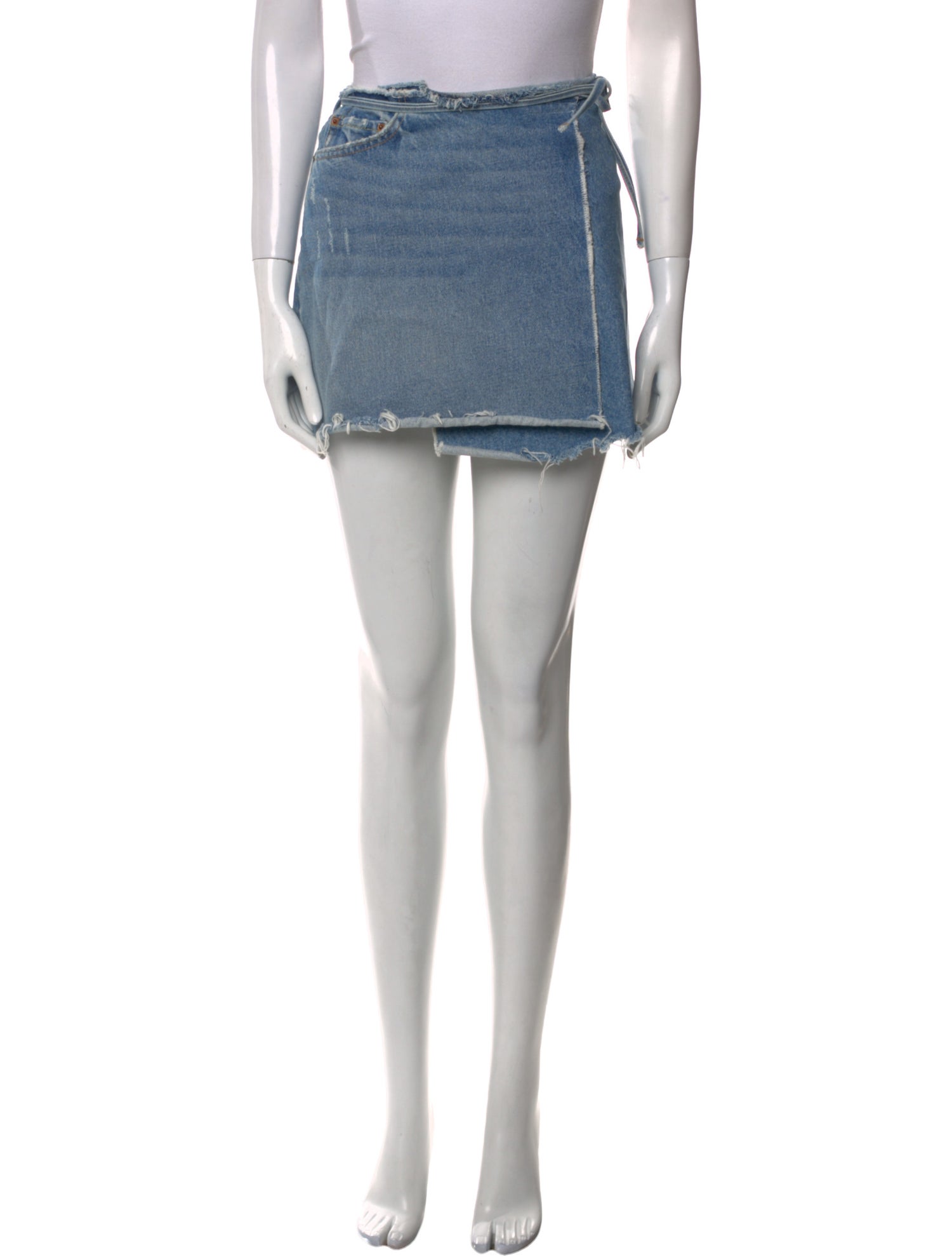 GRLFRND Distressed Accents Mini Skirt