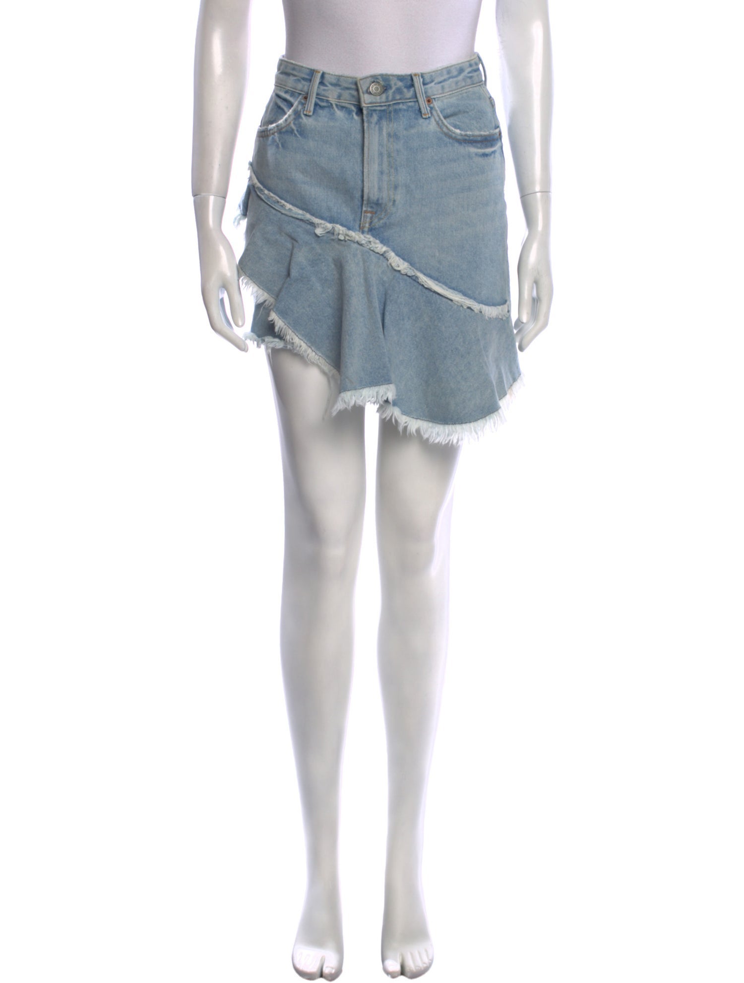 GRLFRND Distressed Accents Mini Skirt