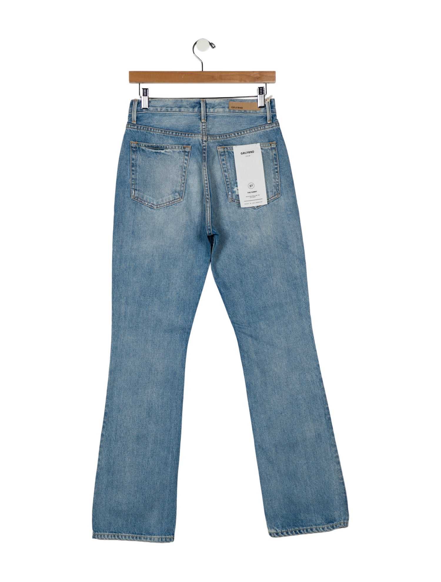 GRLFRND High-Rise Straight Leg Jeans
