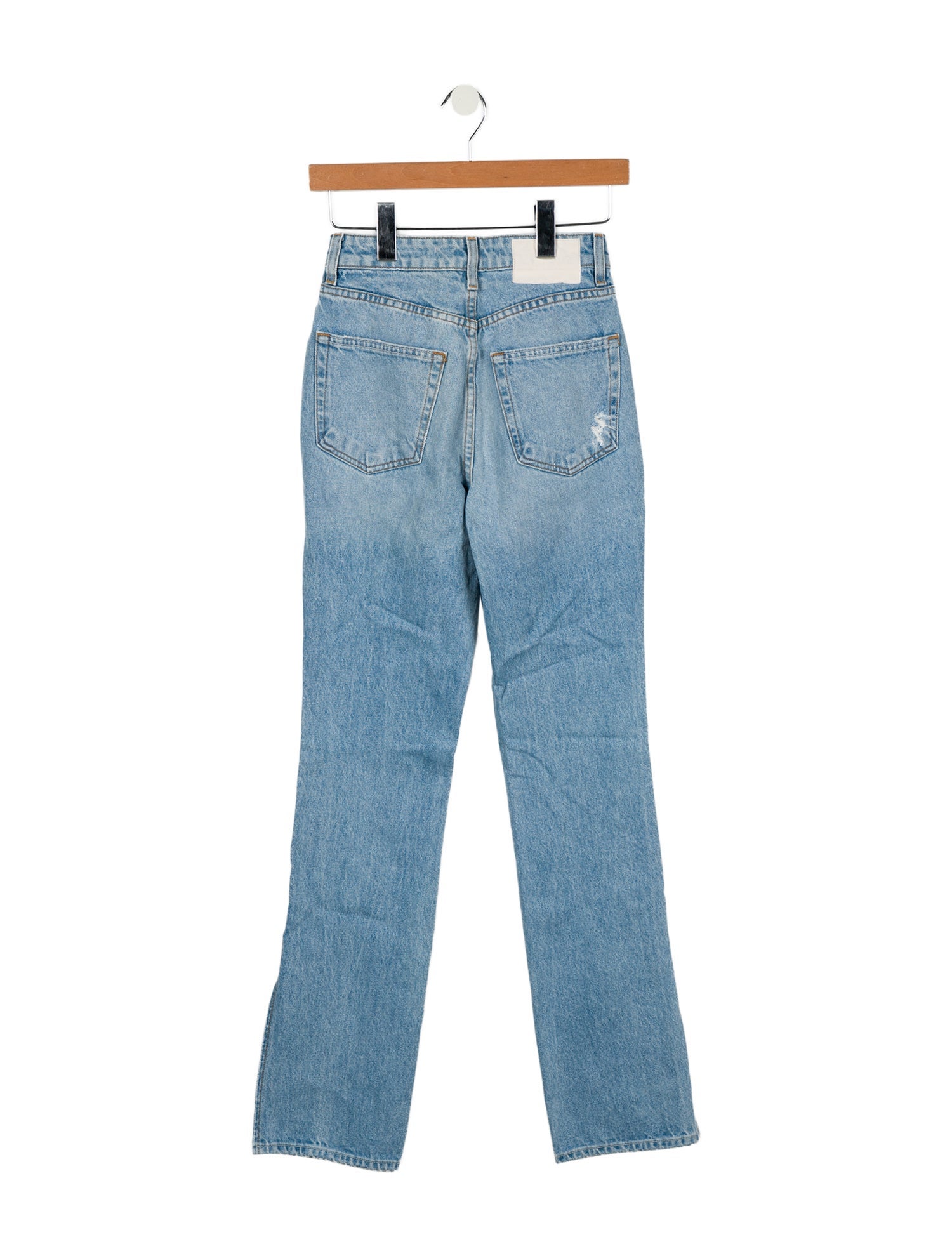 GRLFRND Mid-Rise Straight Leg Jeans