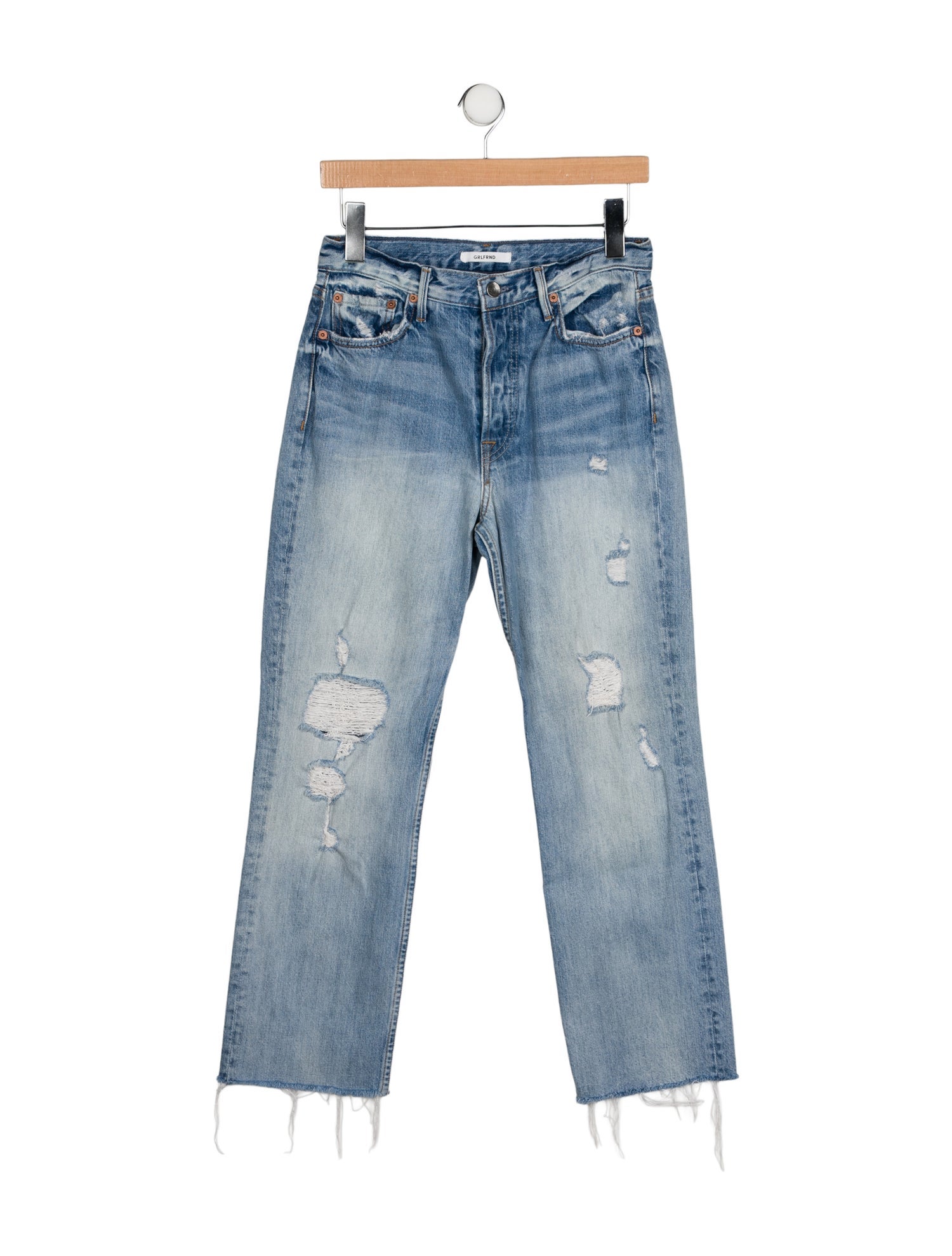 GRLFRND High-Rise Straight Leg Jeans
