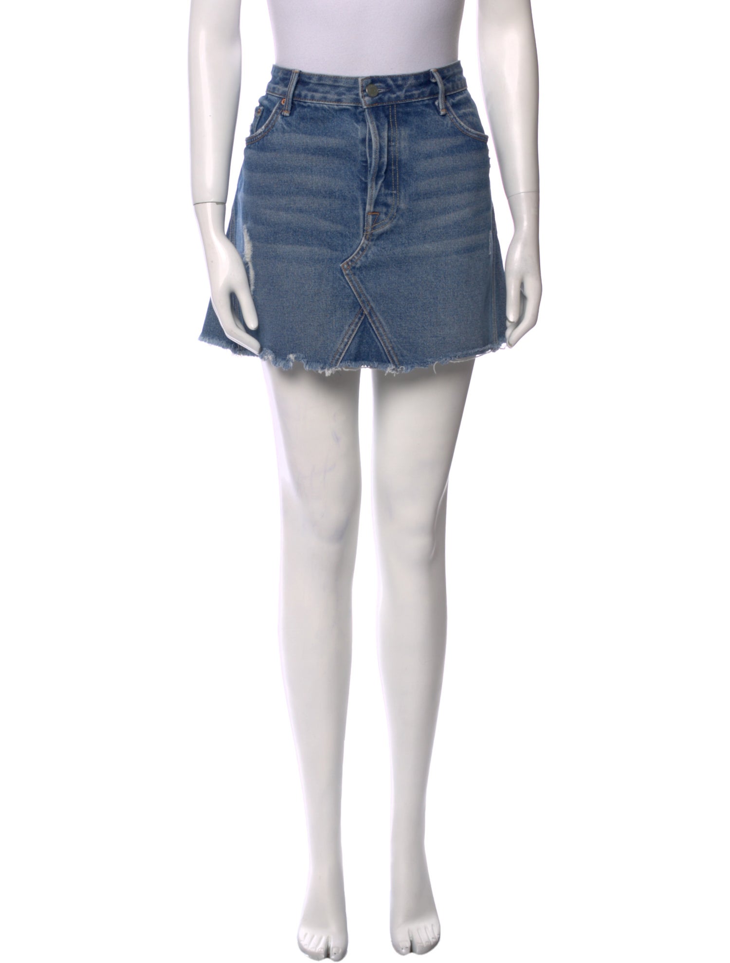 GRLFRND Distressed Accents Mini Skirt