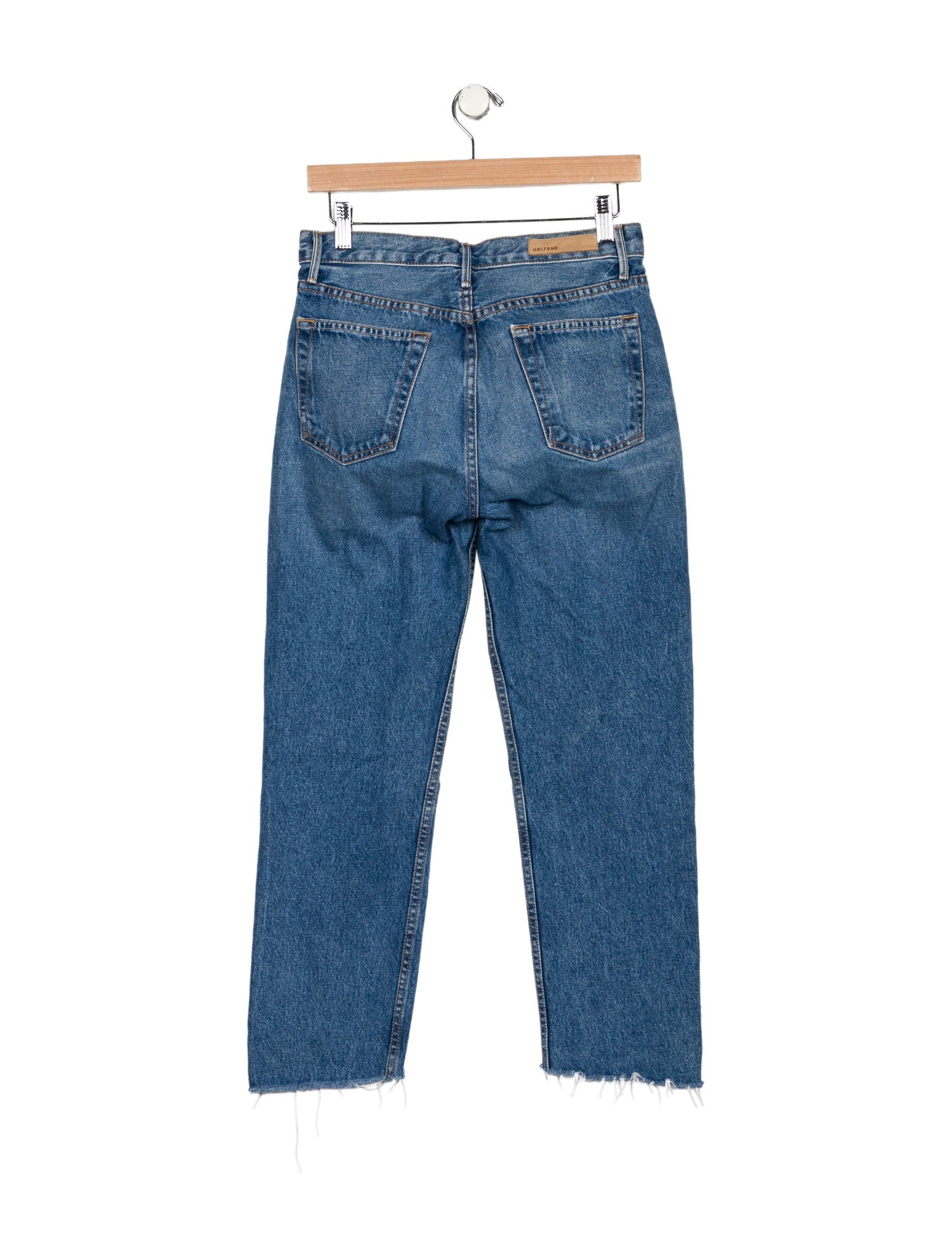 GRLFRND High-Rise Straight Leg Jeans