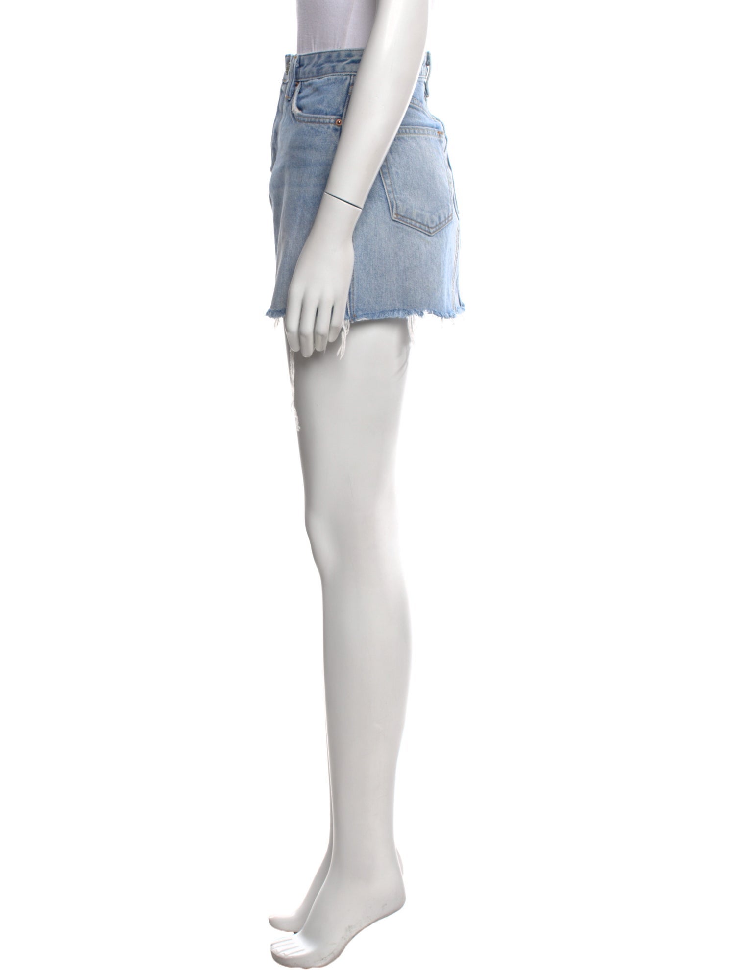 GRLFRND Distressed Accents Mini Skirt