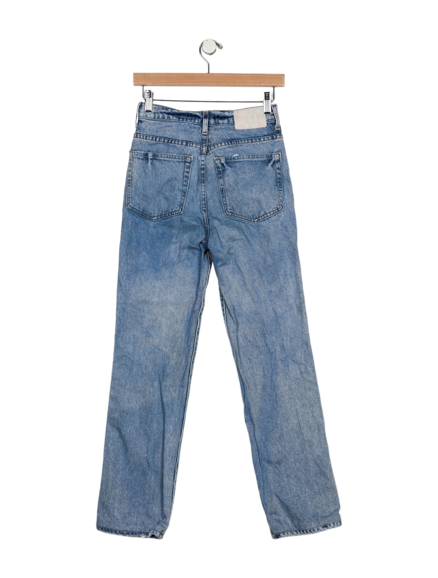 GRLFRND High-Rise Straight Leg Jeans