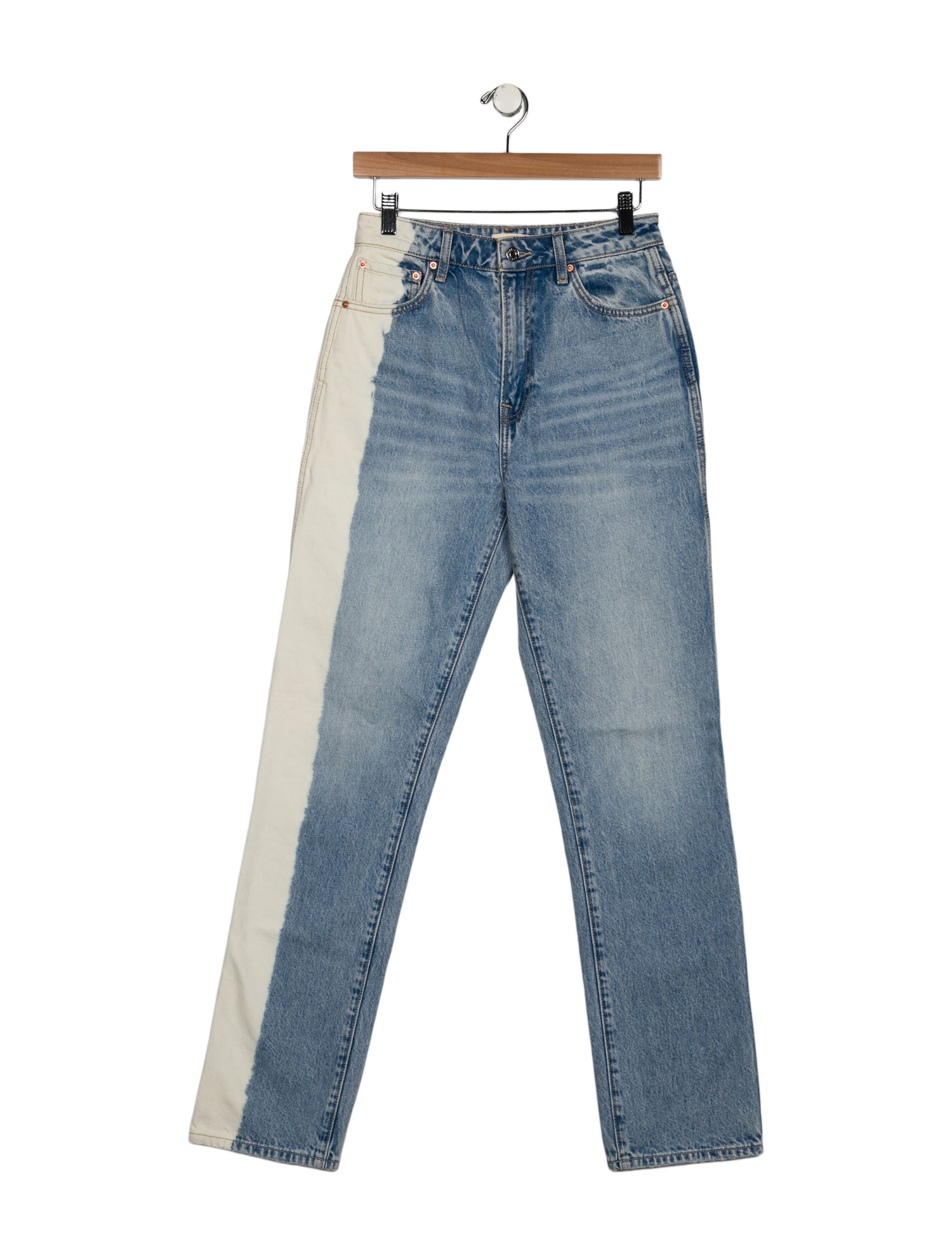 GRLFRND High-Rise Straight Leg Jeans