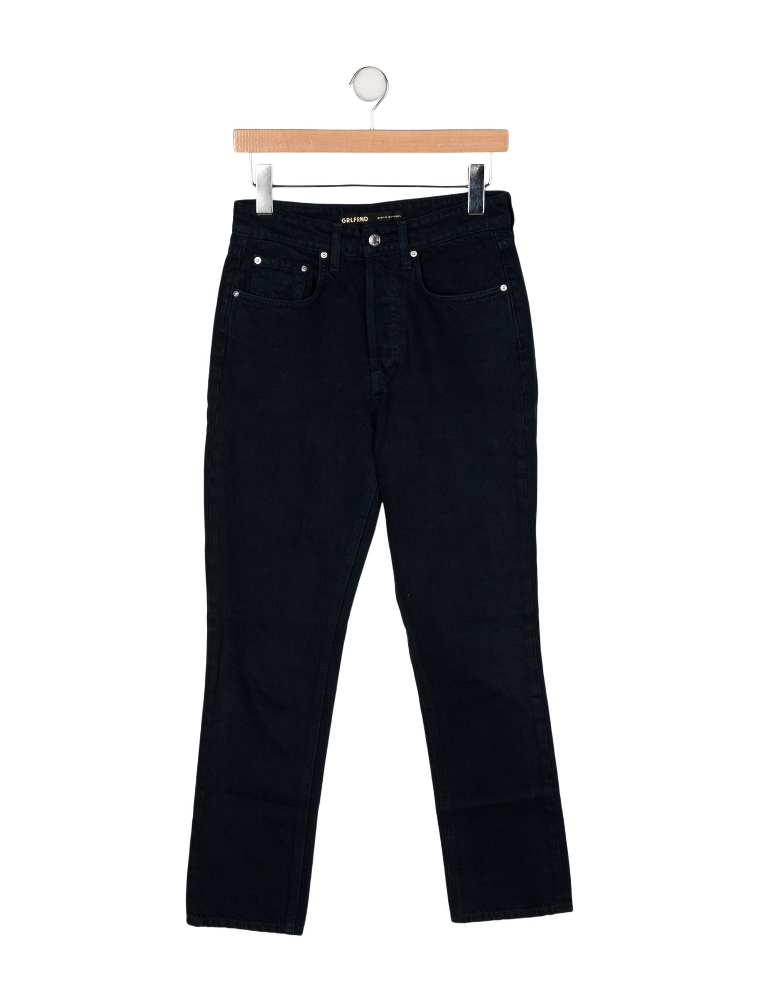 GRLFRND High-Rise Straight Leg Jeans