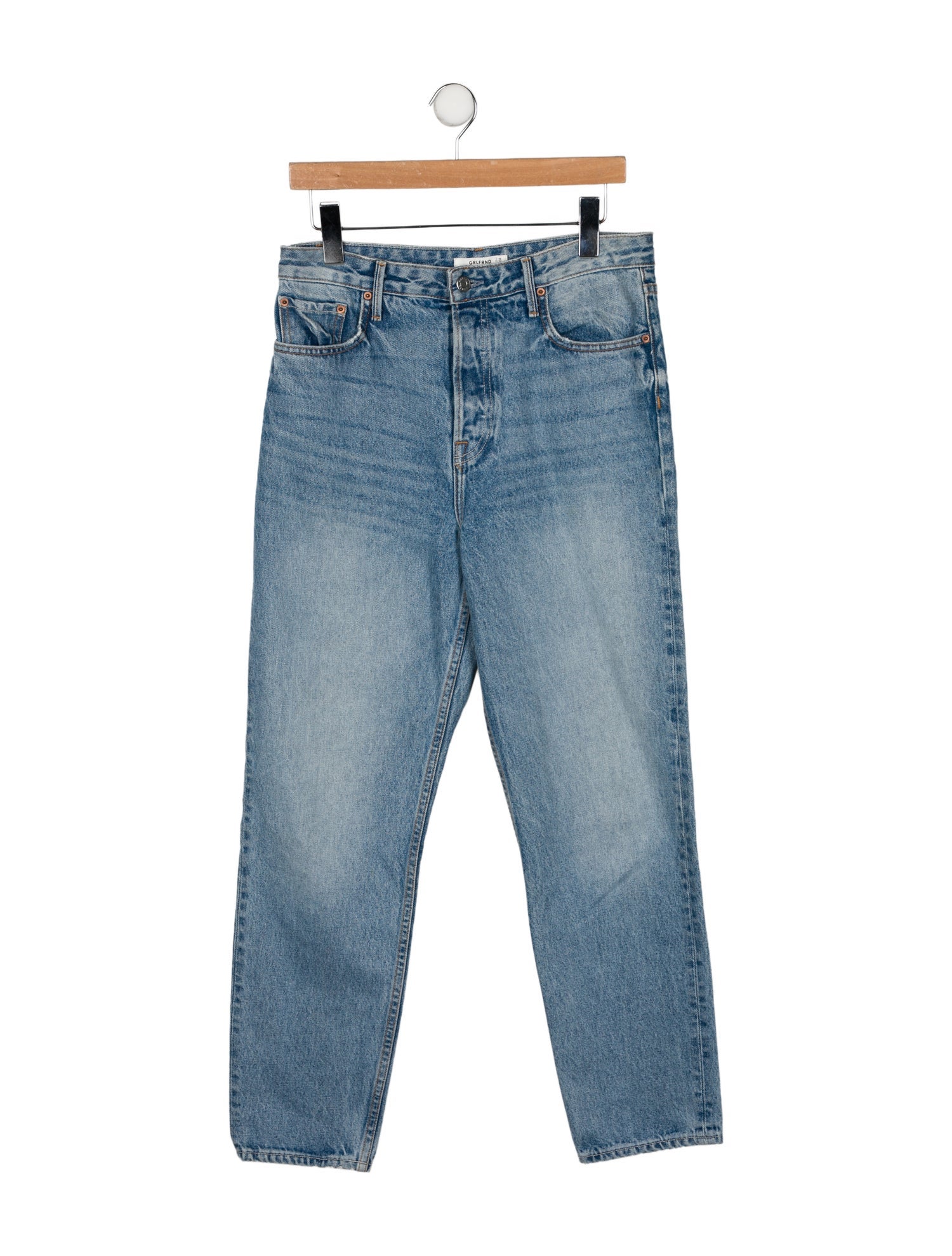 GRLFRND High-Rise Straight Leg Jeans