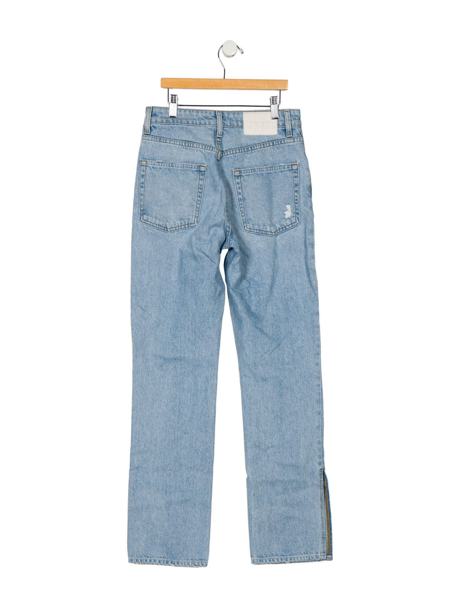 GRLFRND Mid-Rise Straight Leg Jeans