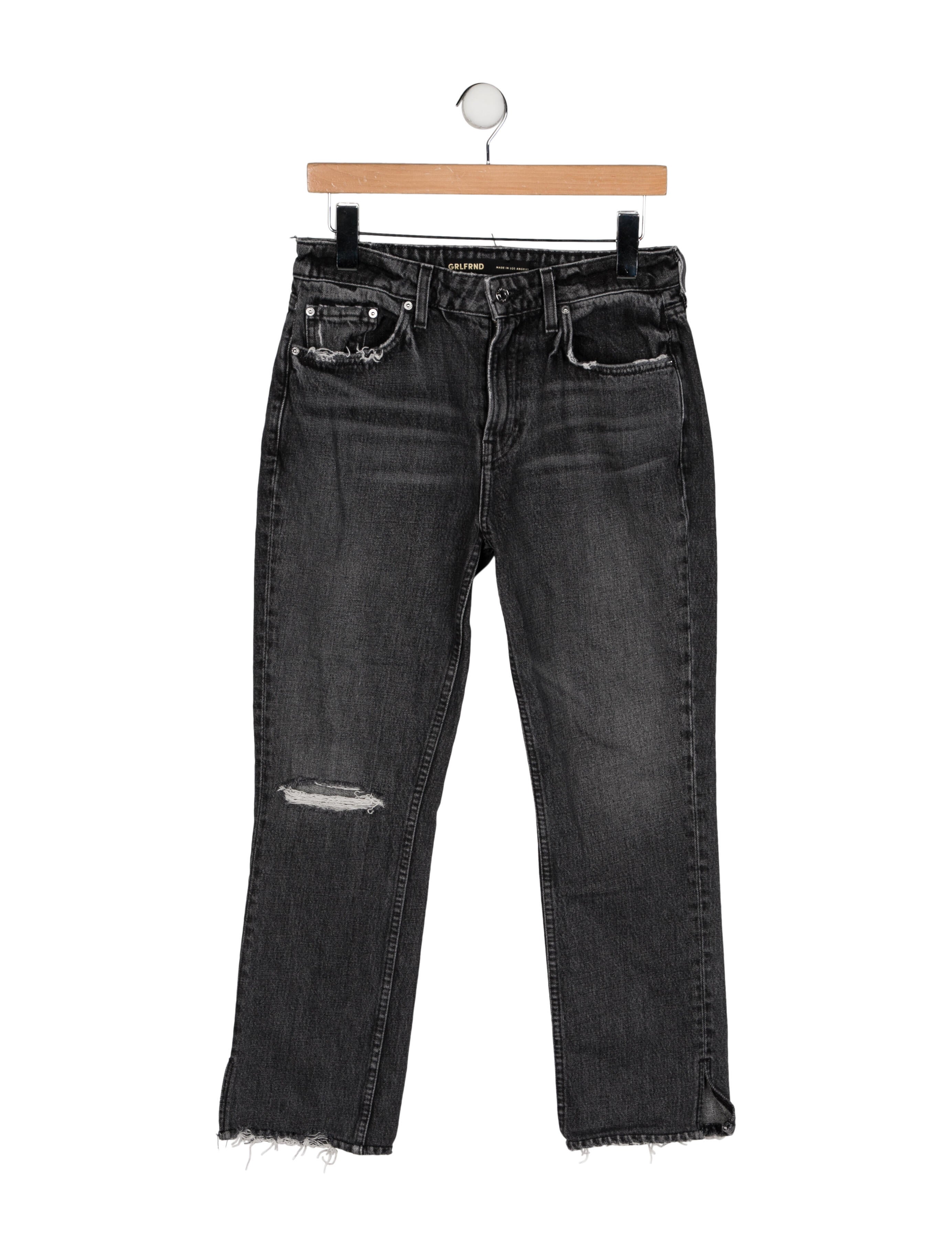 GRLFRND Mid-Rise Straight Leg Jeans