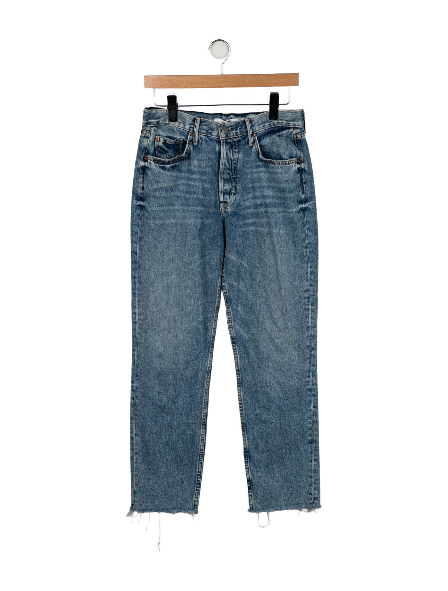 GRLFRND High-Rise Straight Leg Jeans