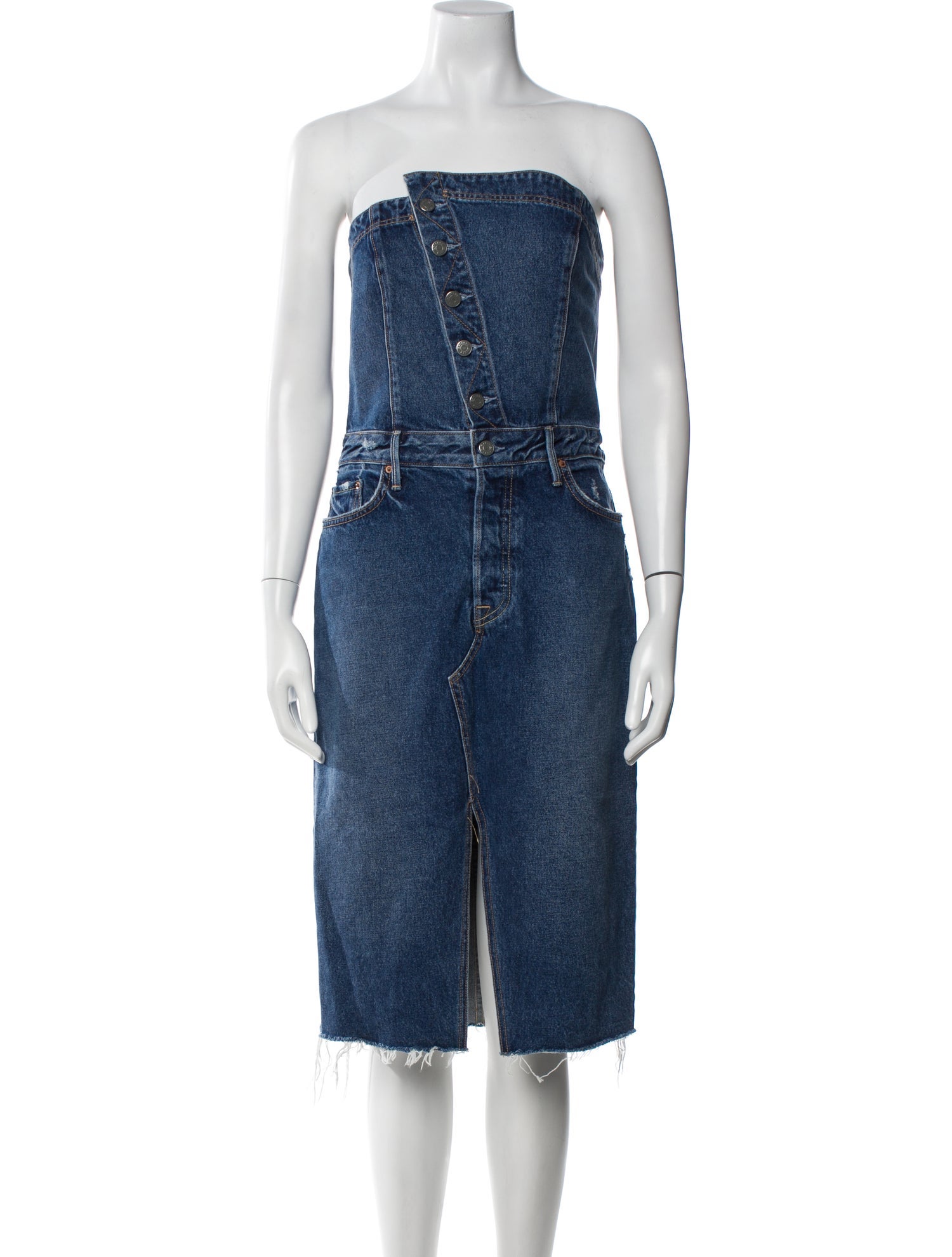 GRLFRND Strapless Knee-Length Dress