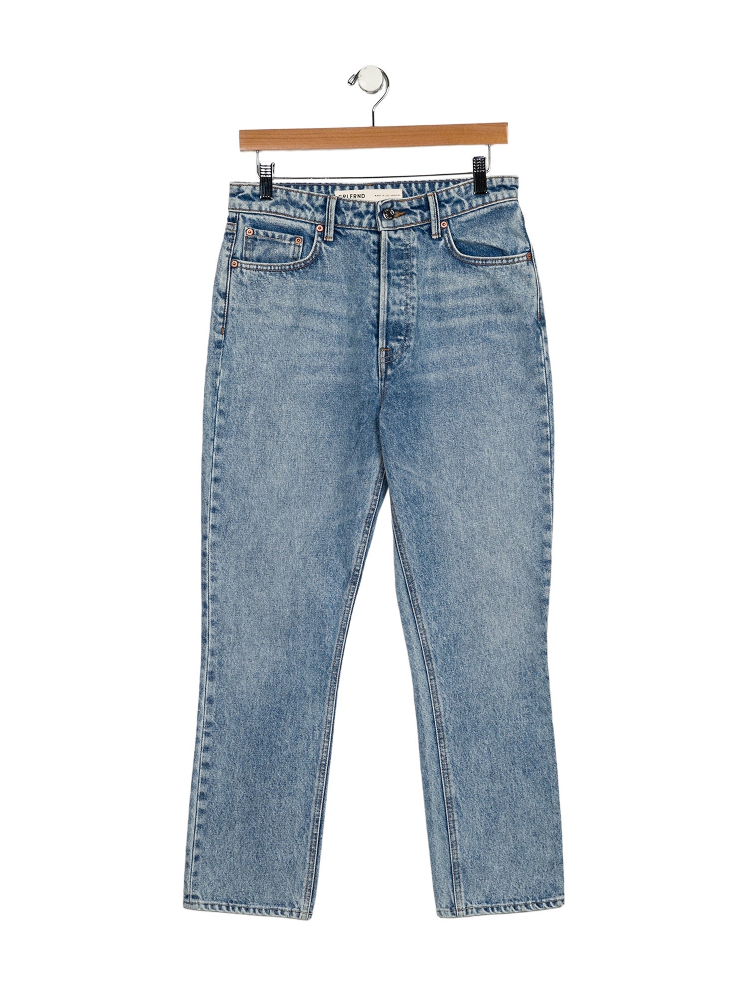 GRLFRND High-Rise Straight Leg Jeans