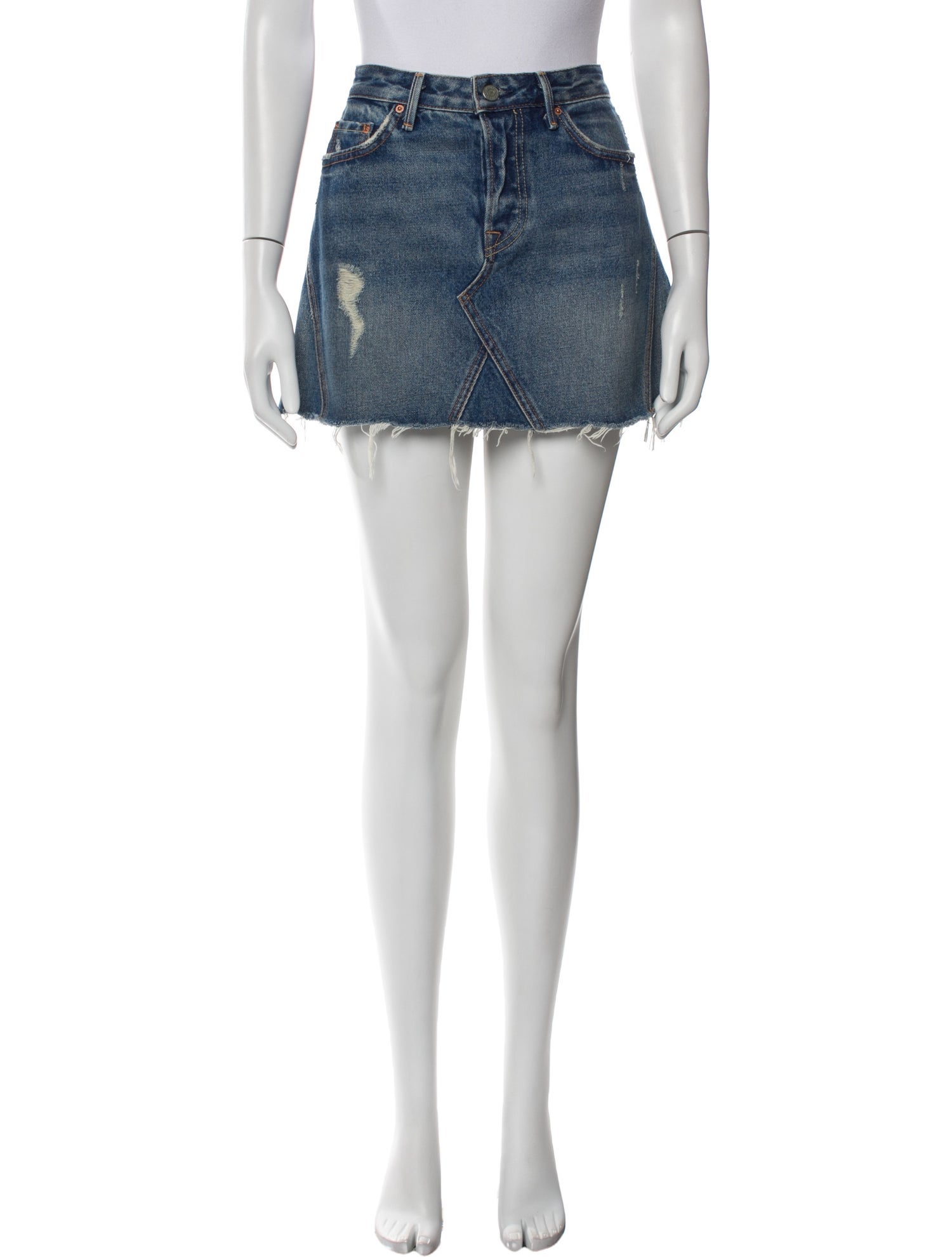 GRLFRND Distressed Accents Mini Skirt