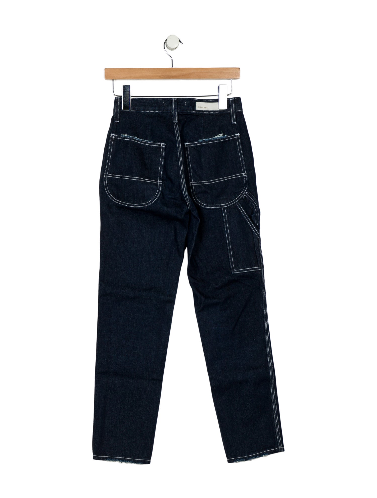 GRLFRND Mid-Rise Straight Leg Jeans