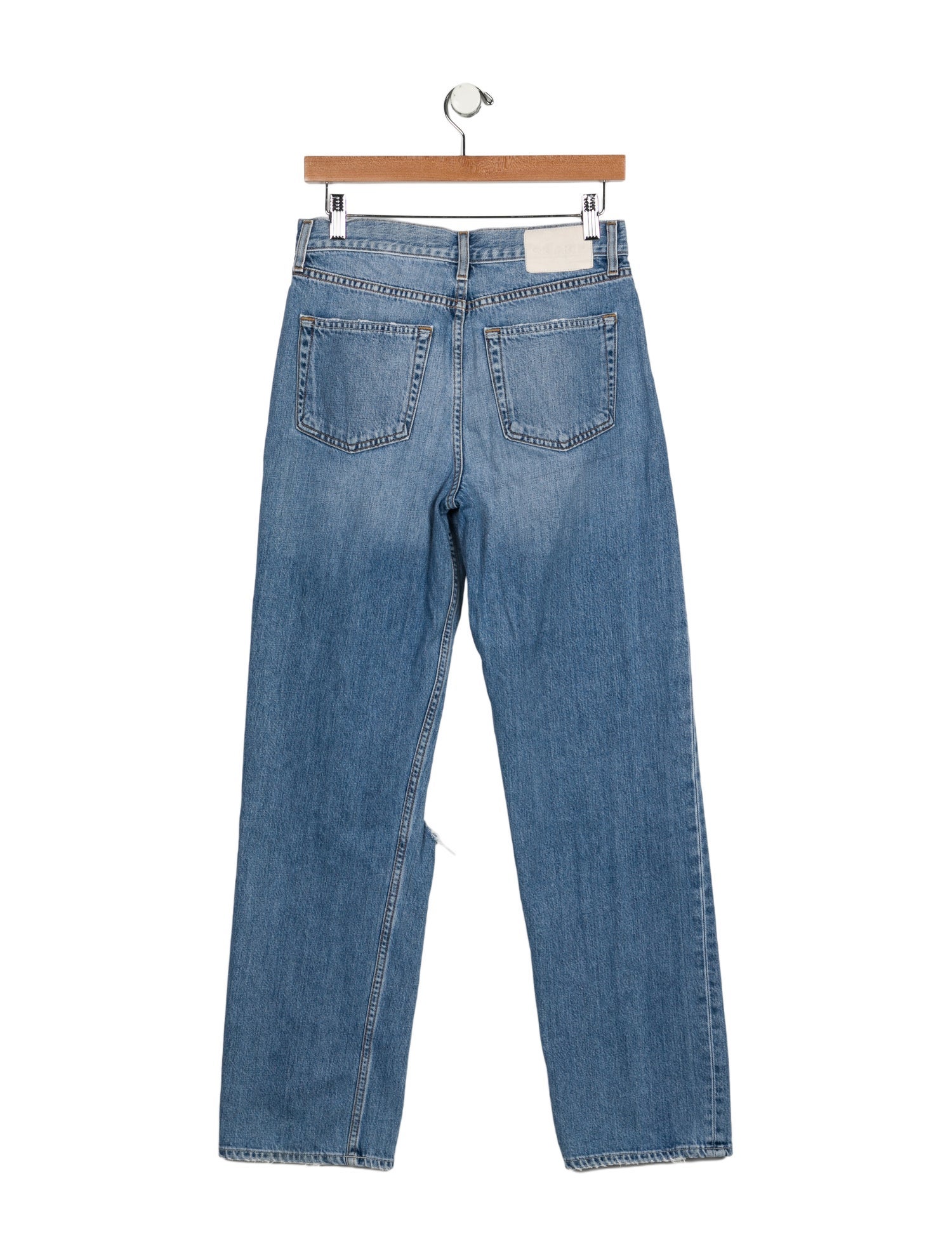 GRLFRND Mid-Rise Straight Leg Jeans