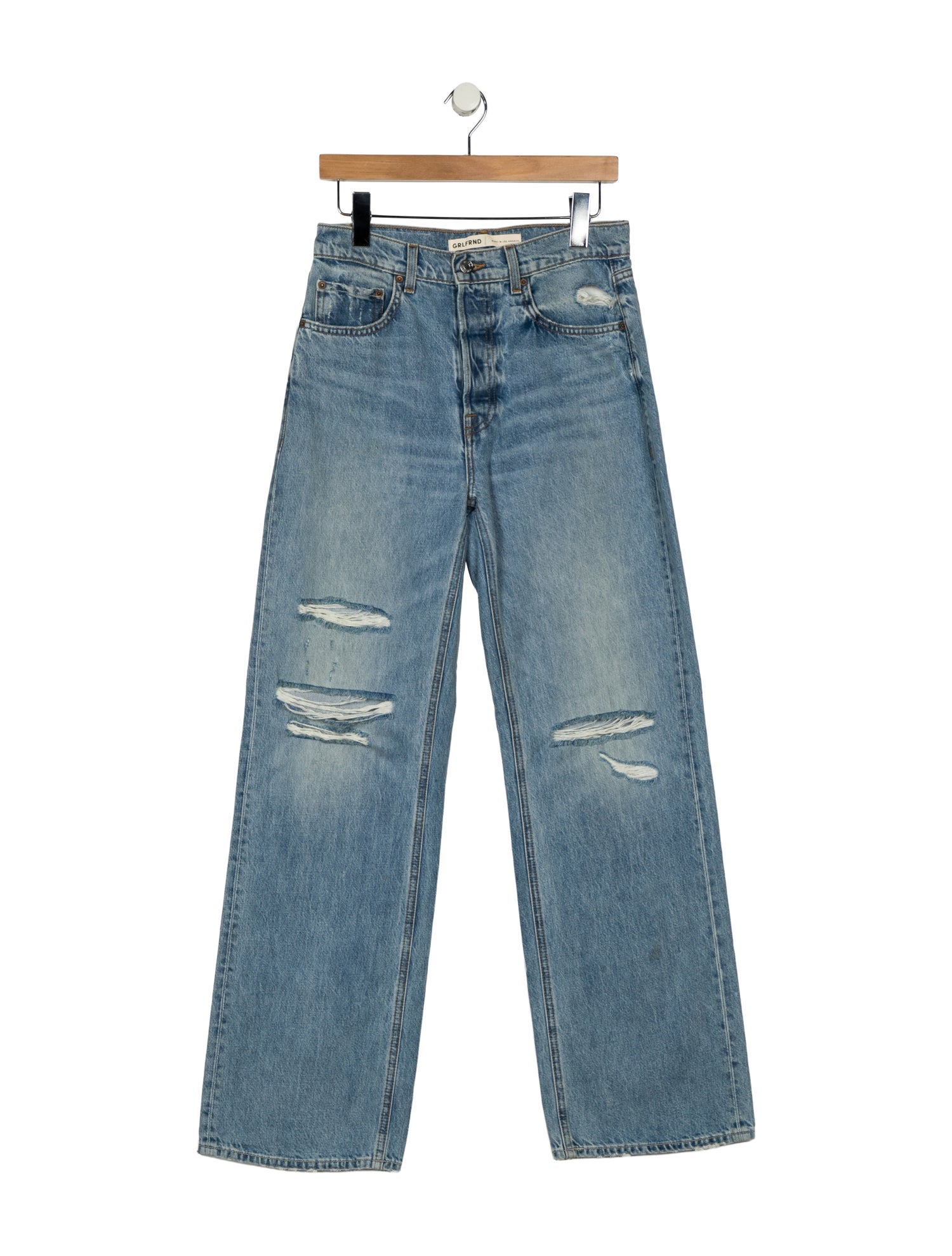 GRLFRND High-Rise Wide Leg Jeans
