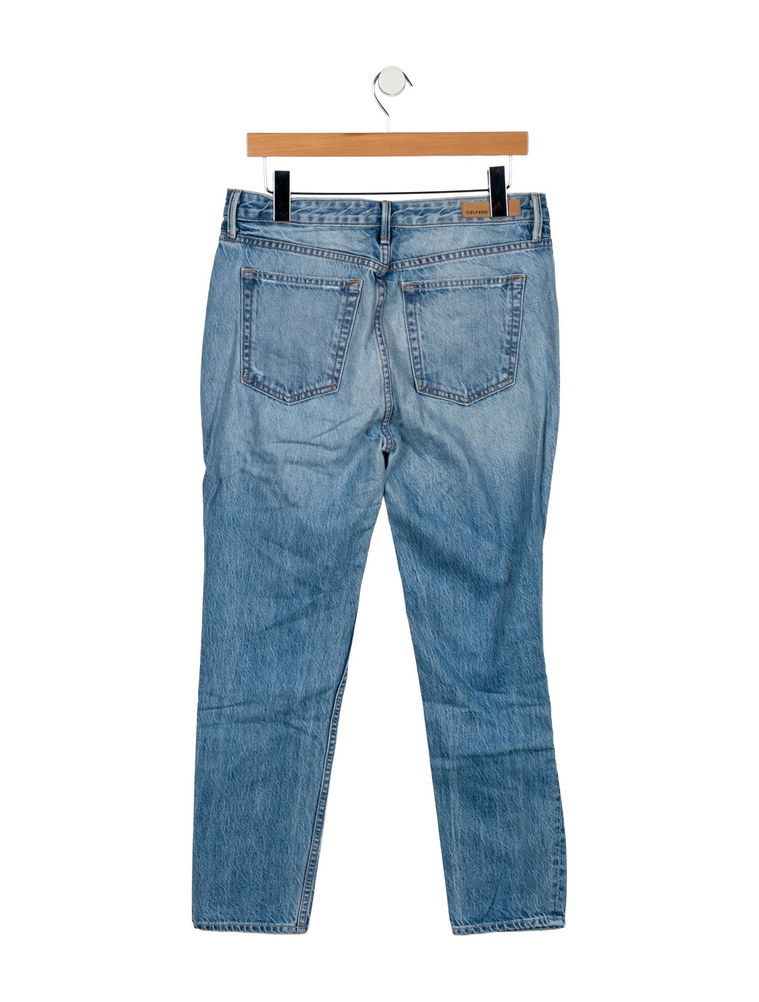 GRLFRND Mid-Rise Straight Leg Jeans