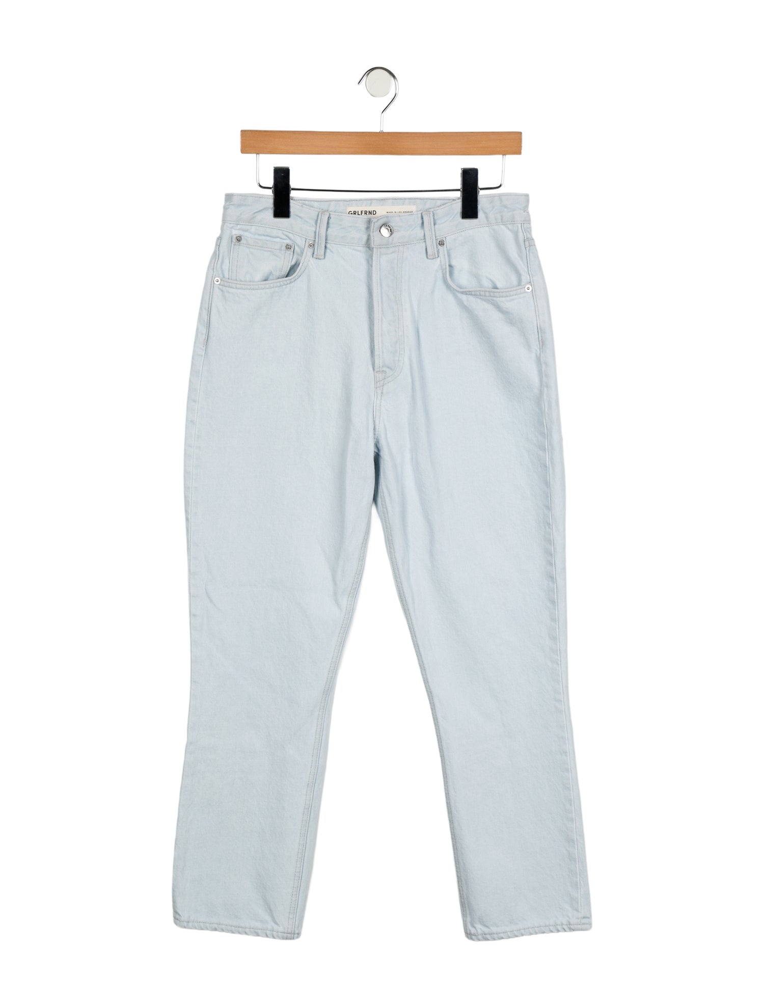 GRLFRND High-Rise Straight Leg Jeans