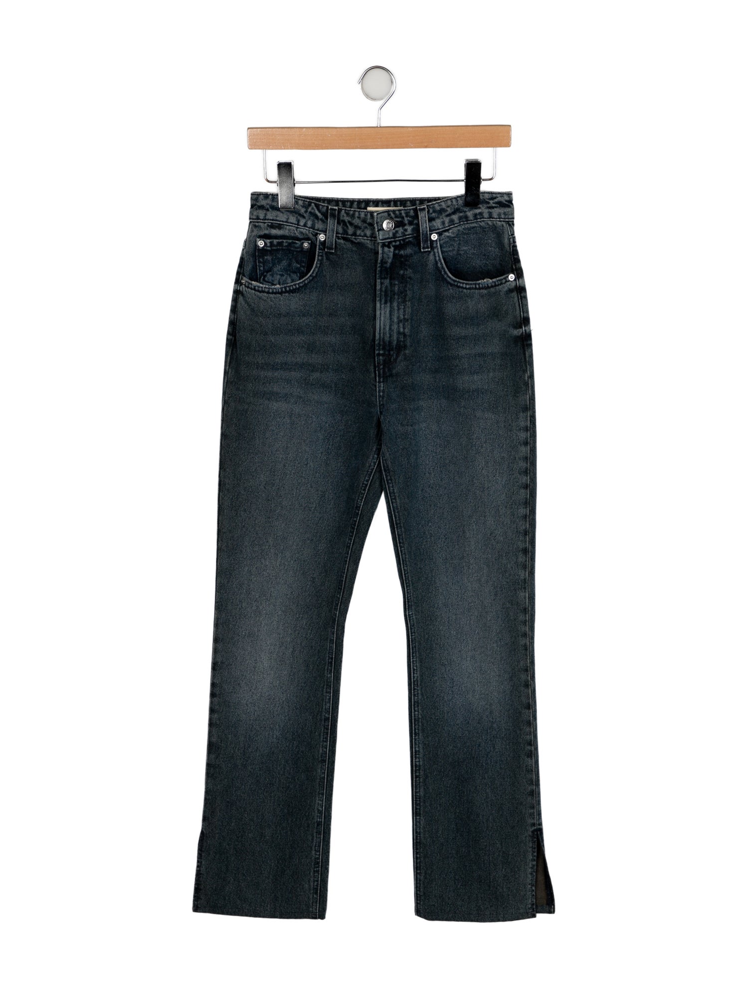 GRLFRND Mid-Rise Straight Leg Jeans