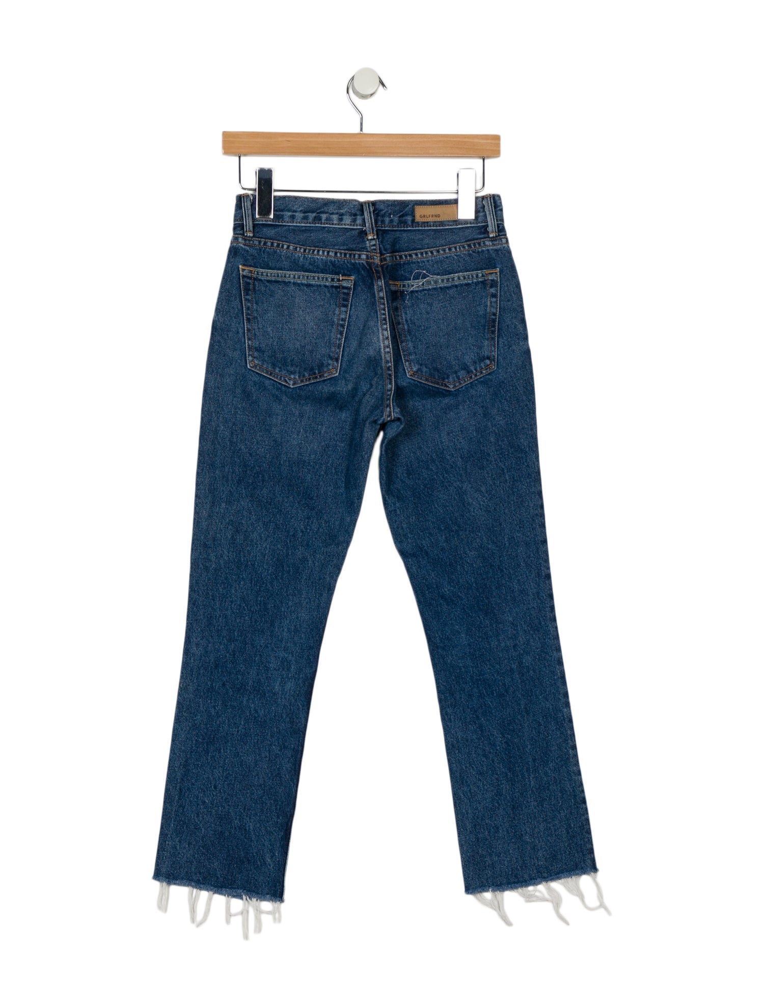 GRLFRND Mid-Rise Straight Leg Jeans