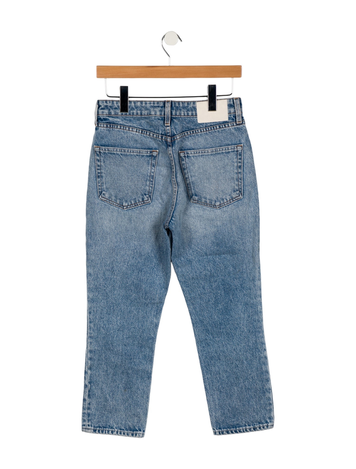 GRLFRND Mid-Rise Straight Leg Jeans
