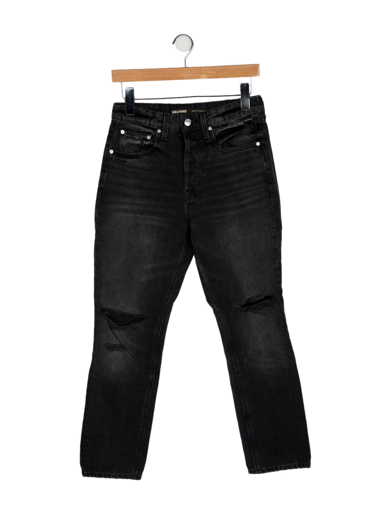 GRLFRND High-Rise Straight Leg Jeans