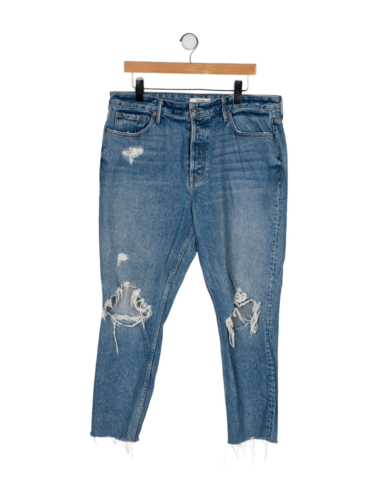 GRLFRND High-Rise Straight Leg Jeans