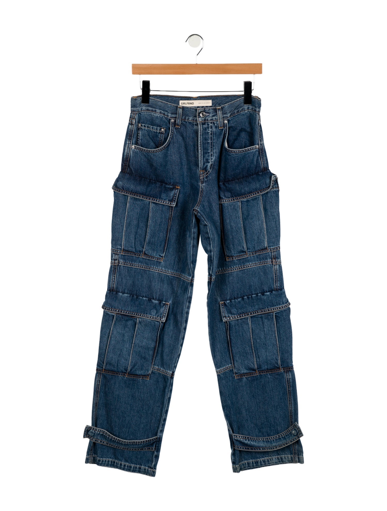 GRLFRND High-Rise Straight Leg Jeans