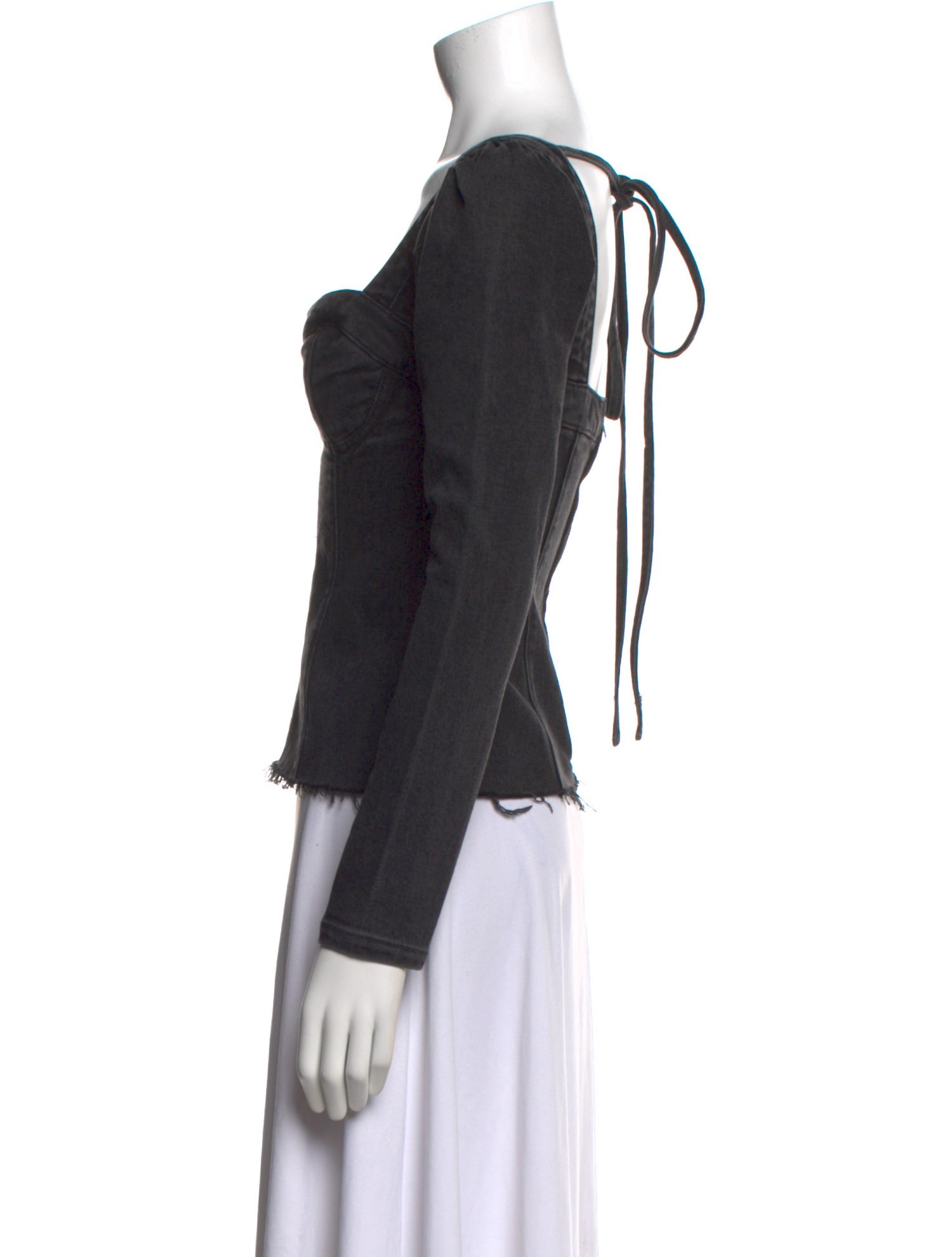 GRLFRND Square Neckline Long Sleeve Top