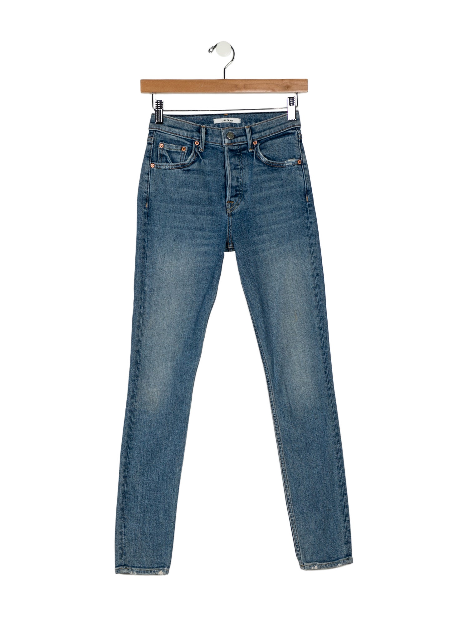 GRLFRND Mid-Rise Skinny Leg Jeans
