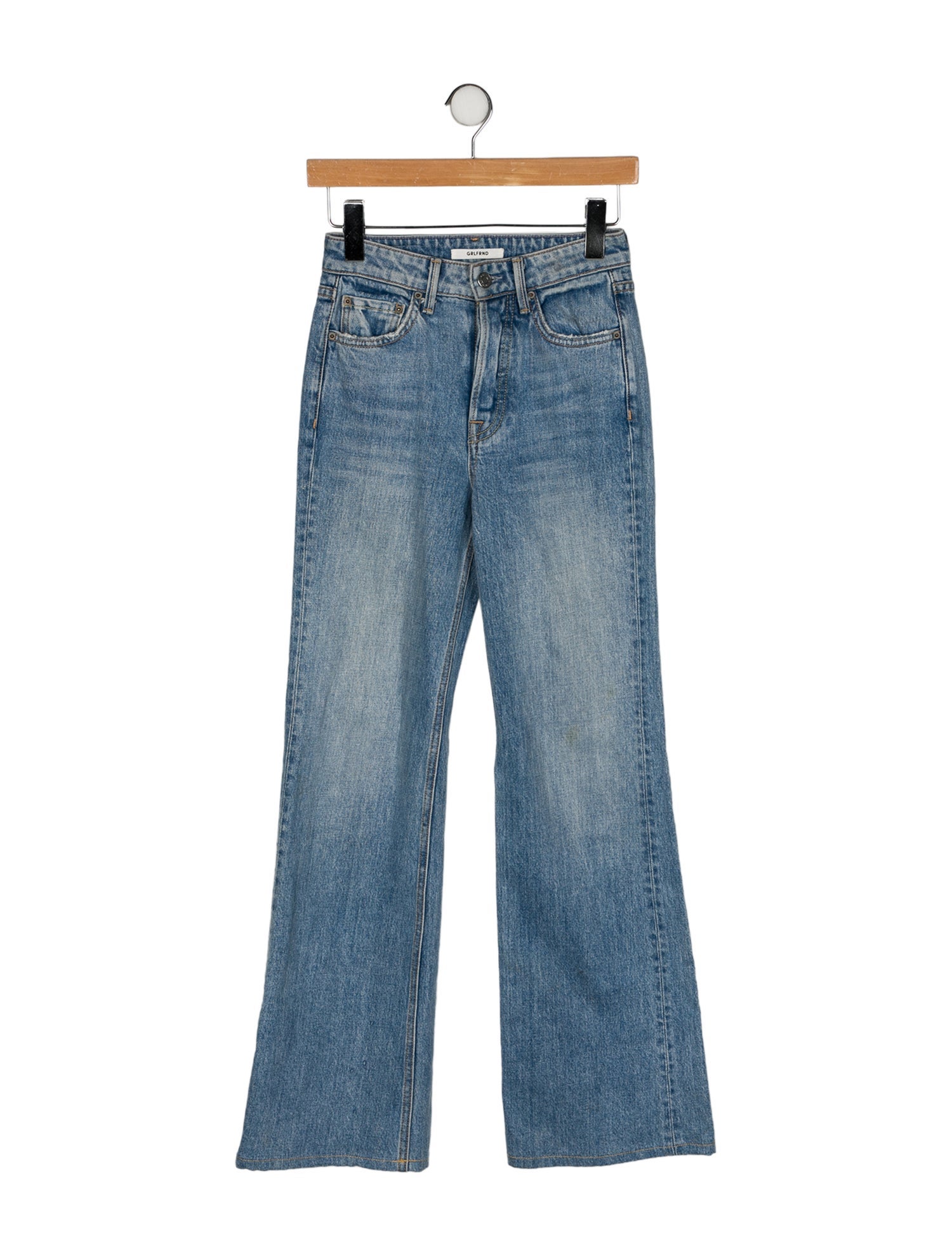 GRLFRND Mid-Rise Wide Leg Jeans