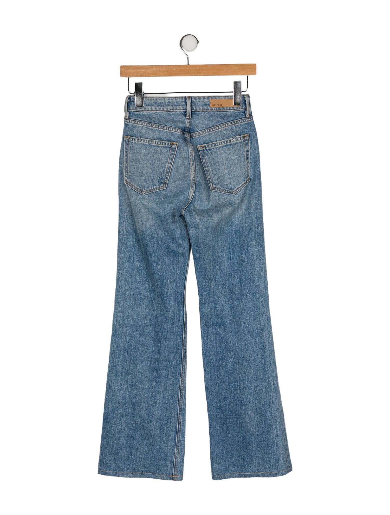GRLFRND Mid-Rise Wide Leg Jeans