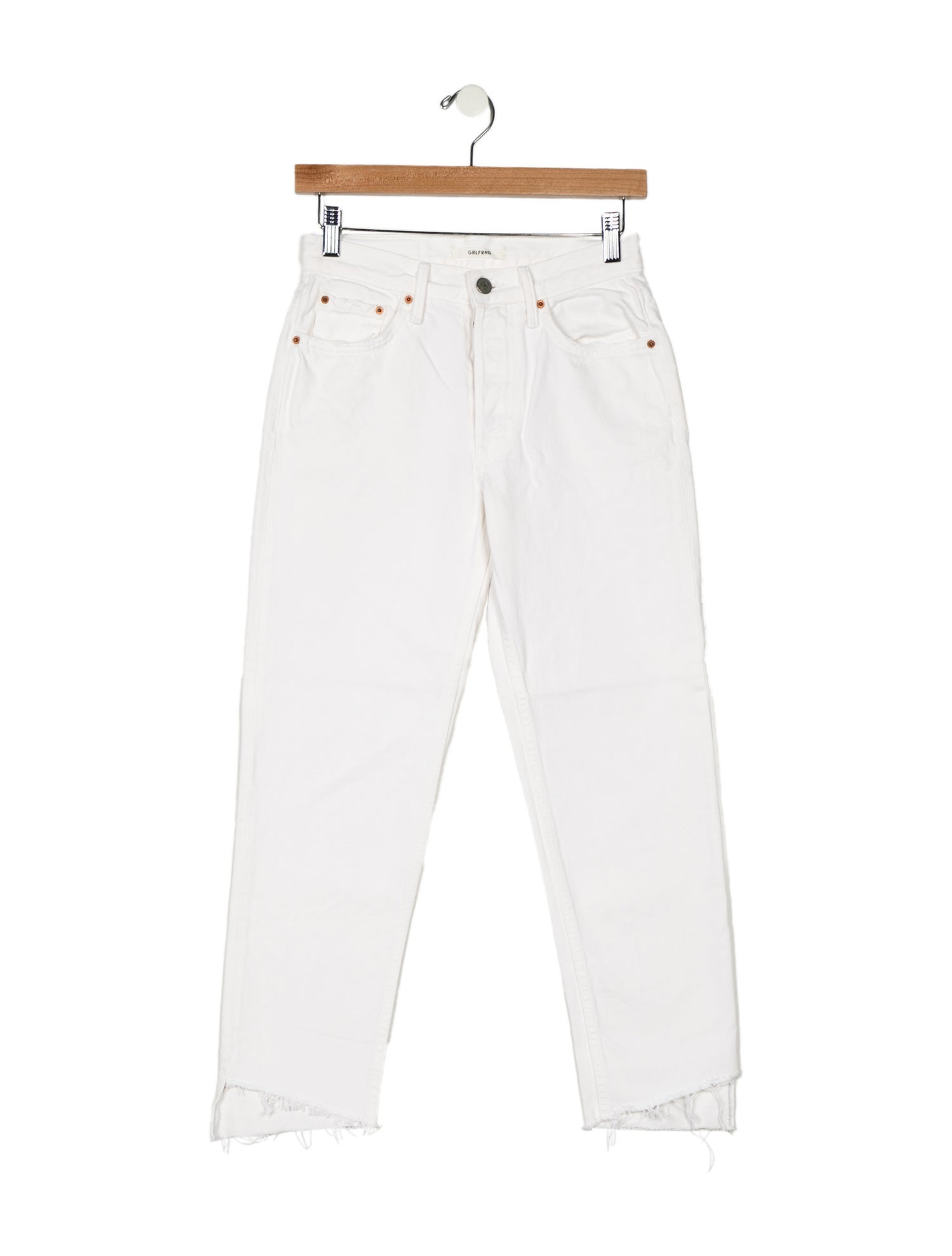 GRLFRND Mid-Rise Straight Leg Jeans