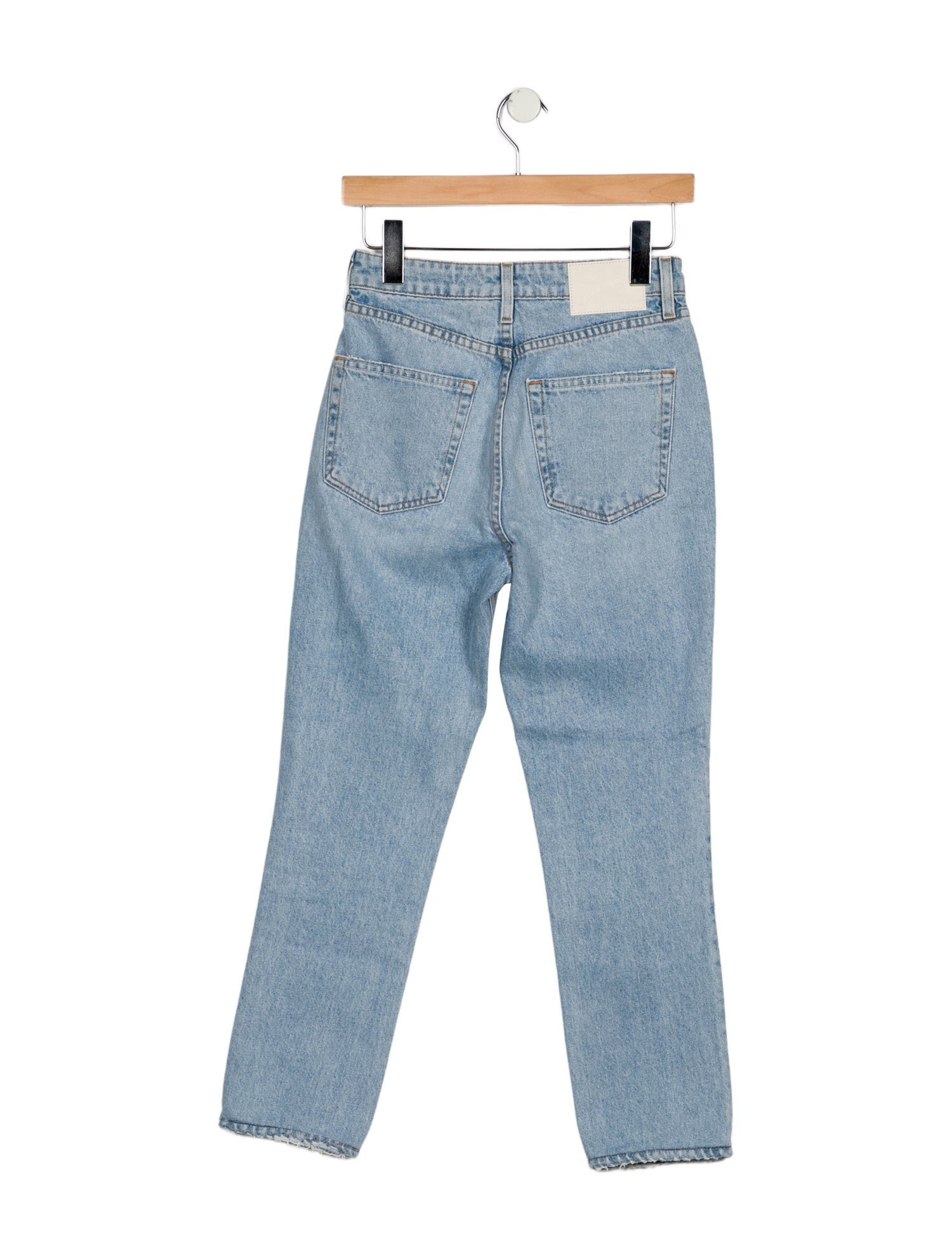 GRLFRND Mid-Rise Straight Leg Jeans