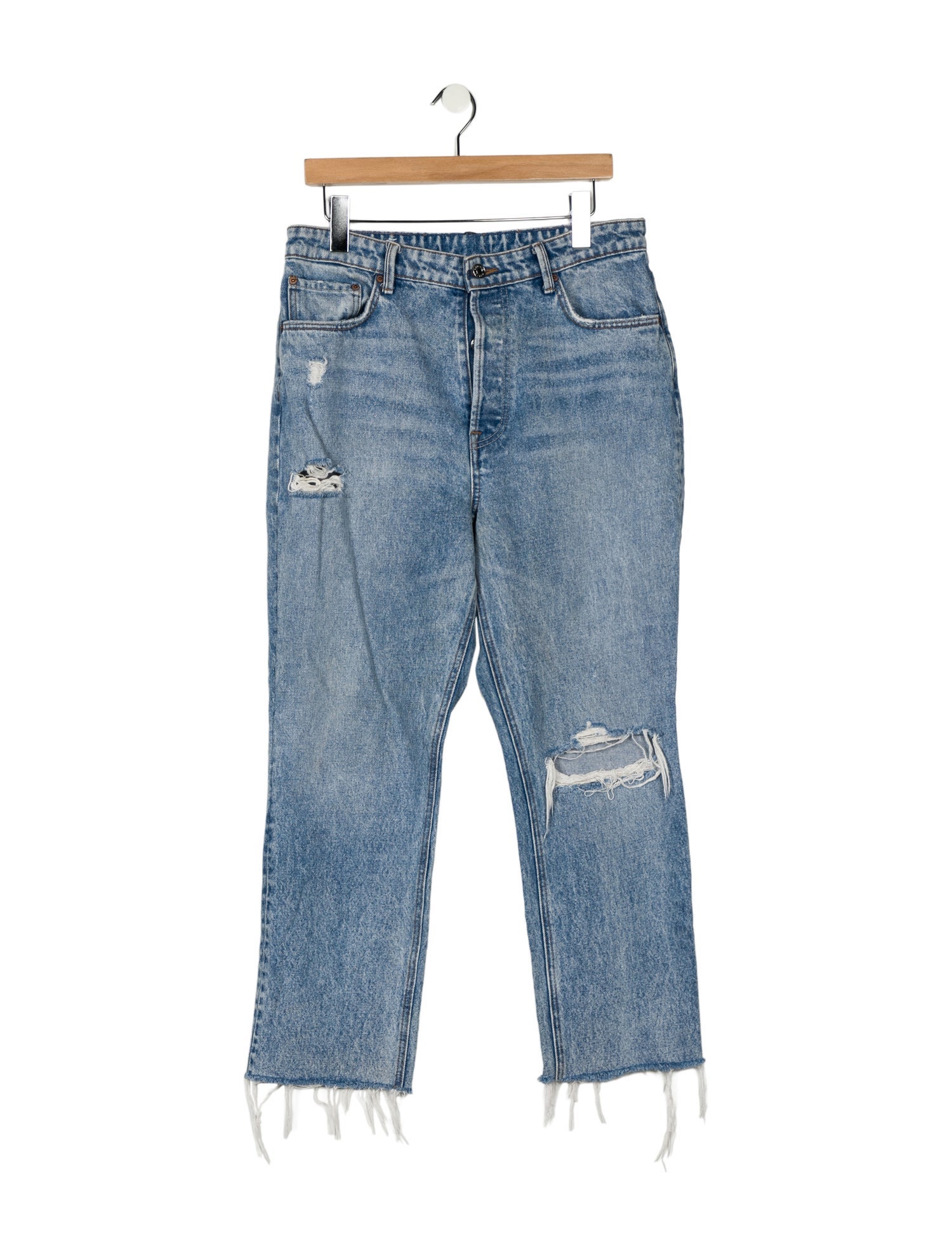 GRLFRND High-Rise Straight Leg Jeans