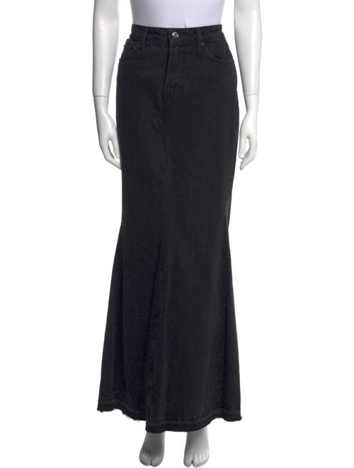 GRLFRND Raw-Edge Trim Long Skirt