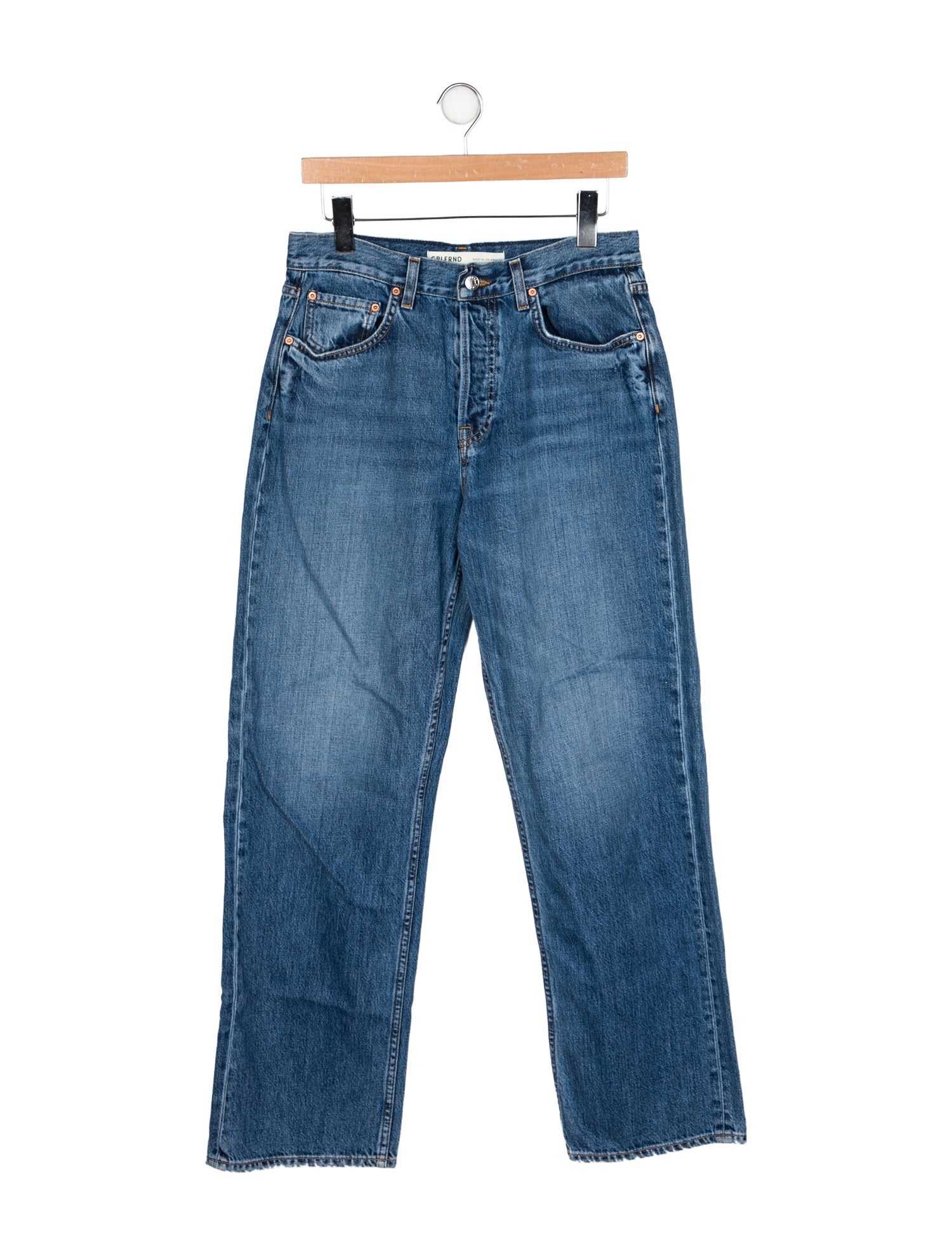 GRLFRND Mid-Rise Wide Leg Jeans