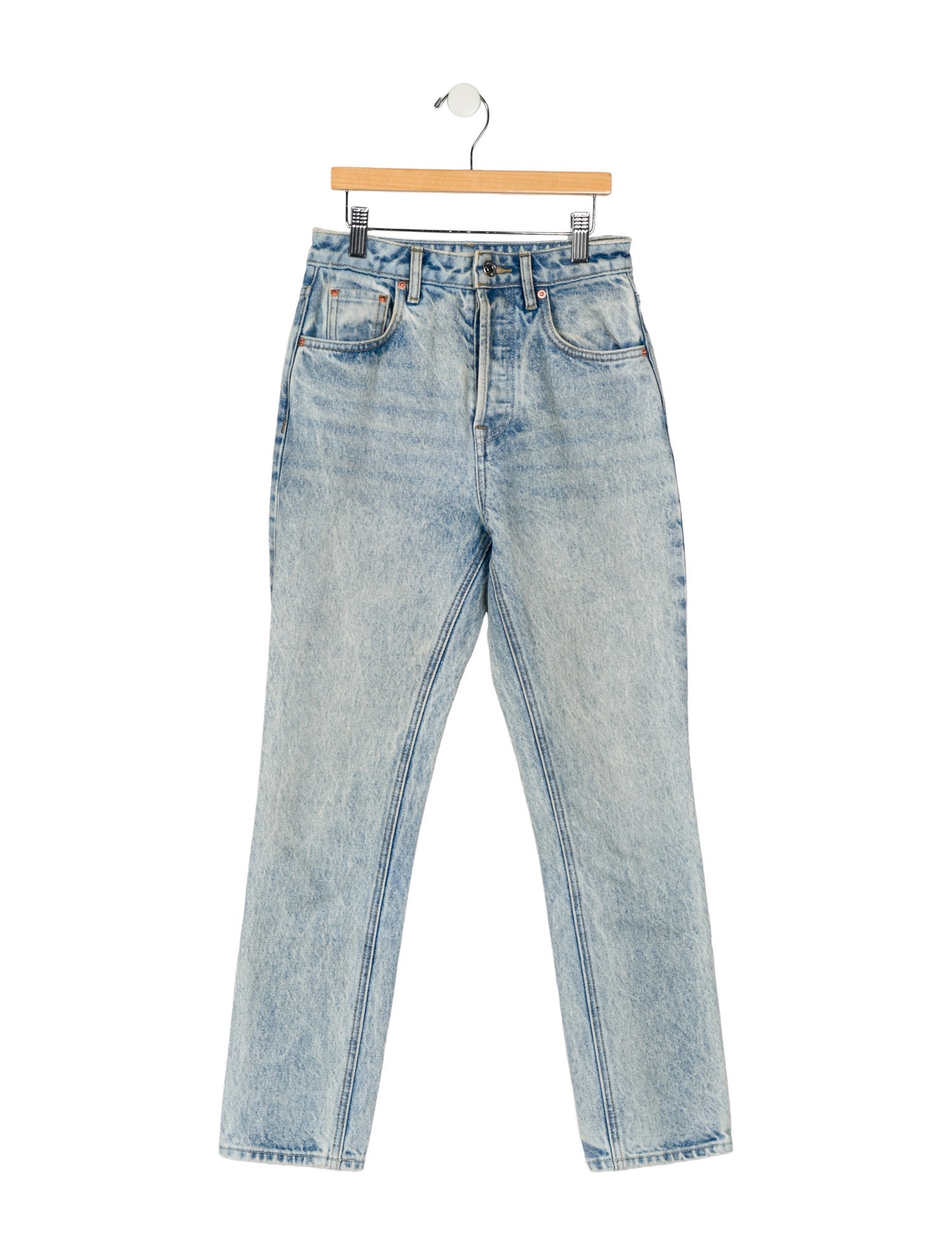 GRLFRND High-Rise Straight Leg Jeans