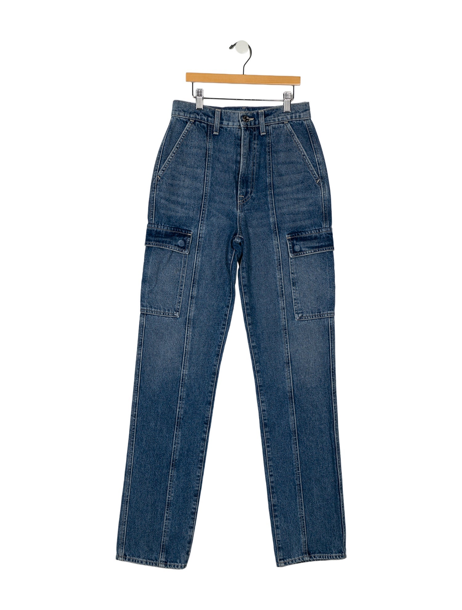 GRLFRND High-Rise Straight Leg Jeans