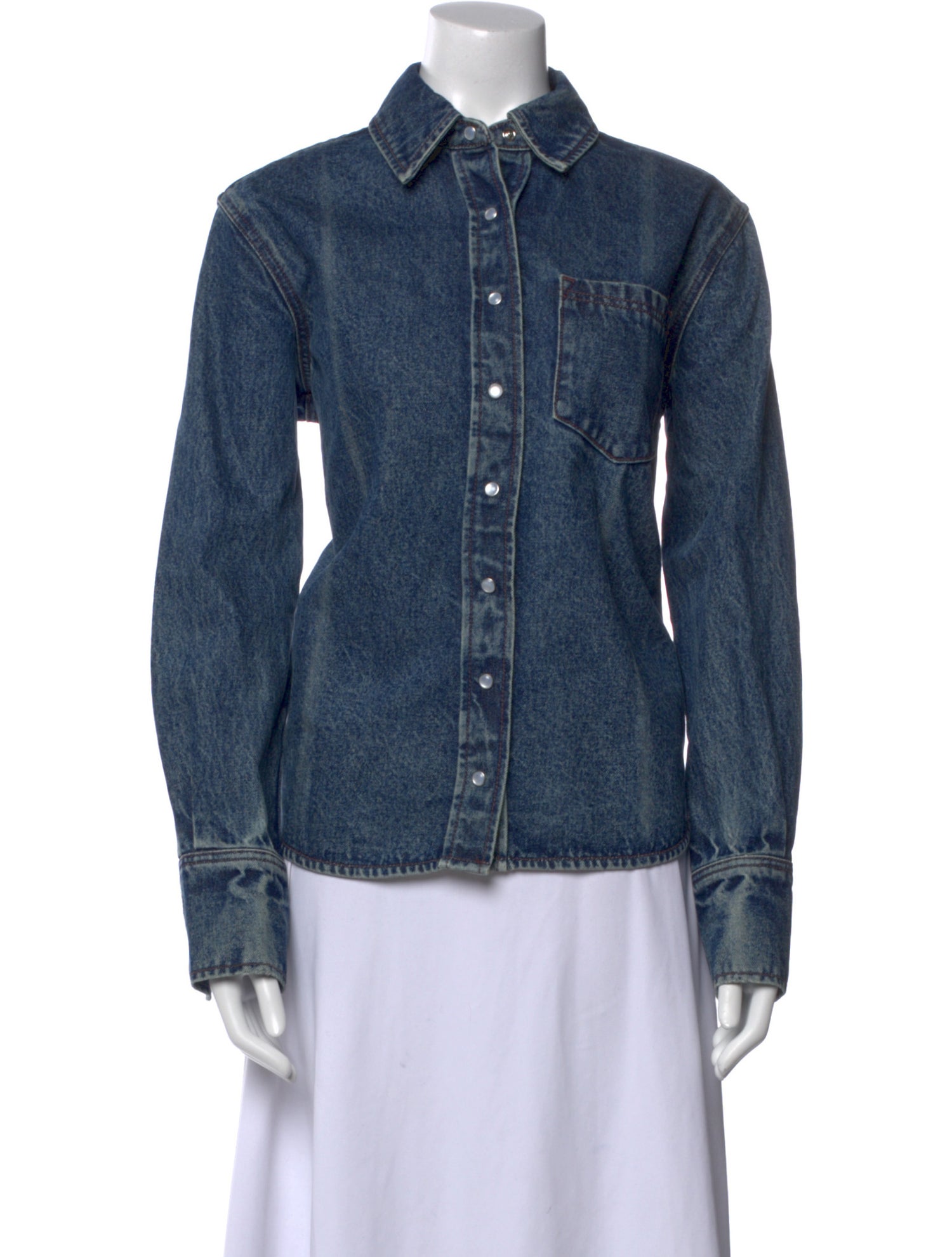 GRLFRND Long Sleeve Button-Up Top