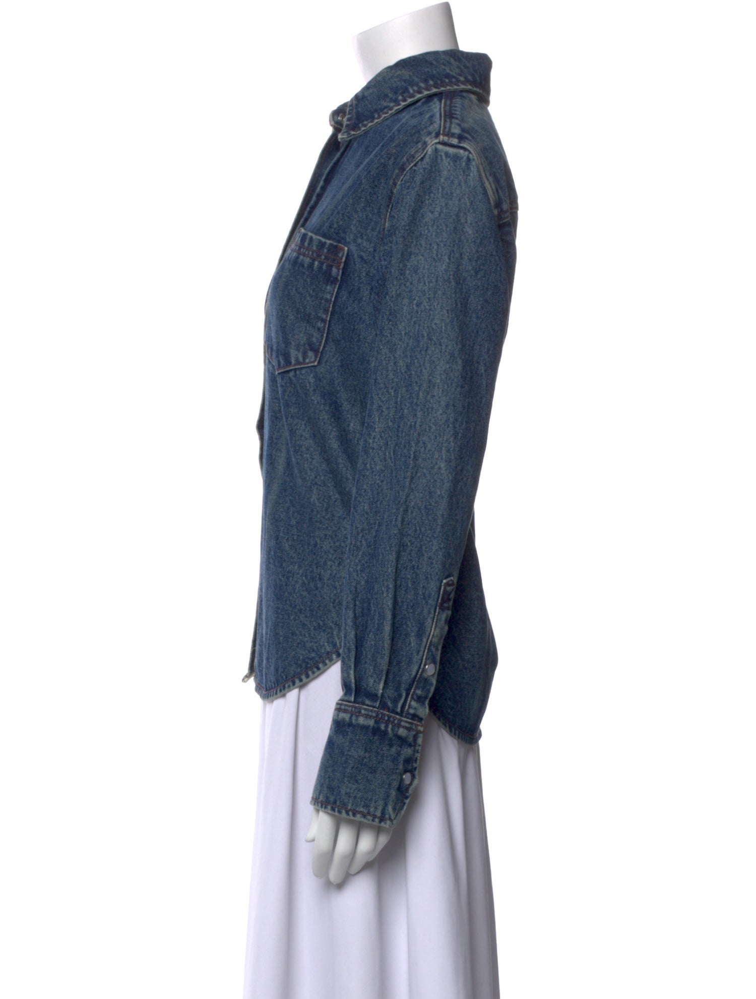 GRLFRND Long Sleeve Button-Up Top