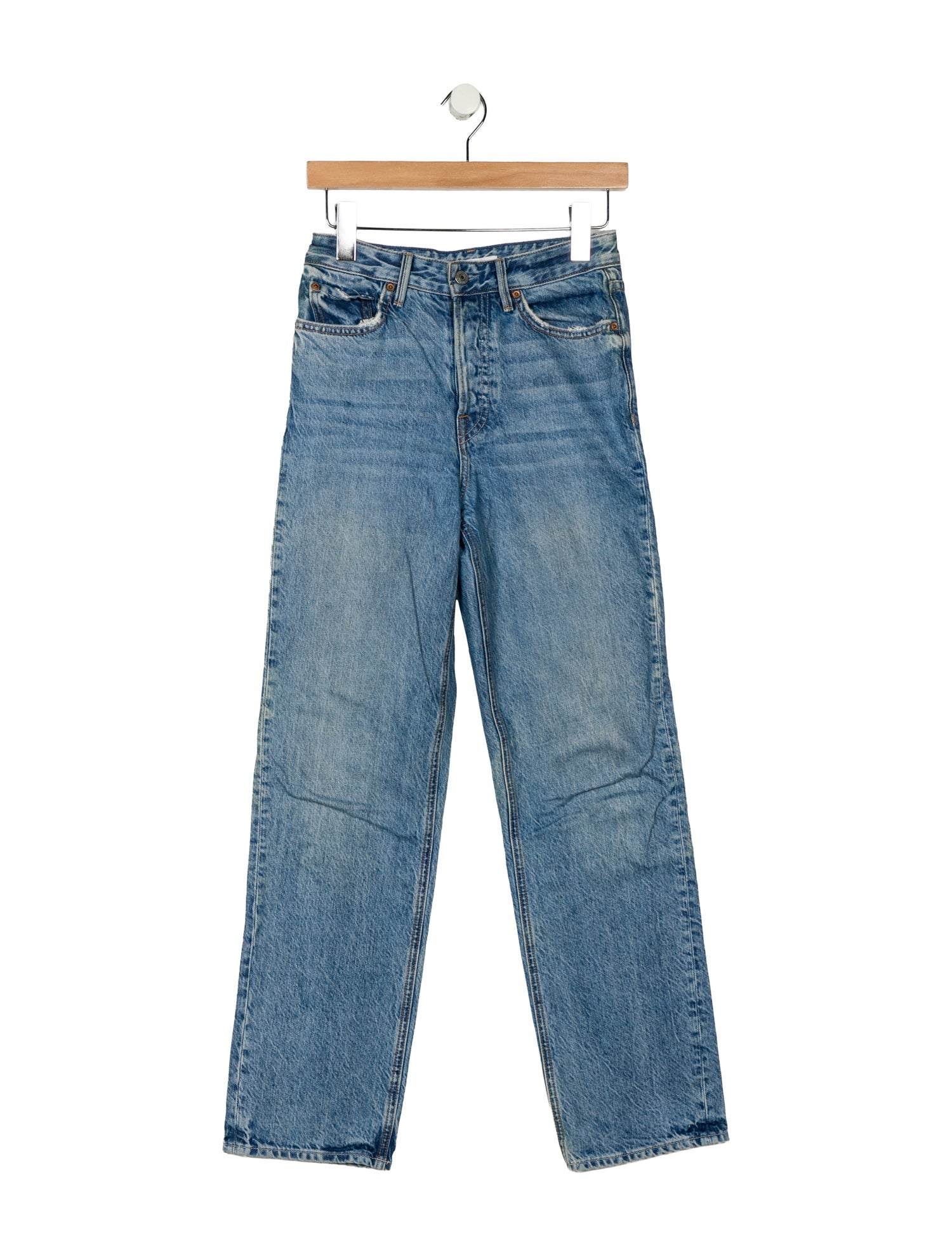 GRLFRND High-Rise Straight Leg Jeans