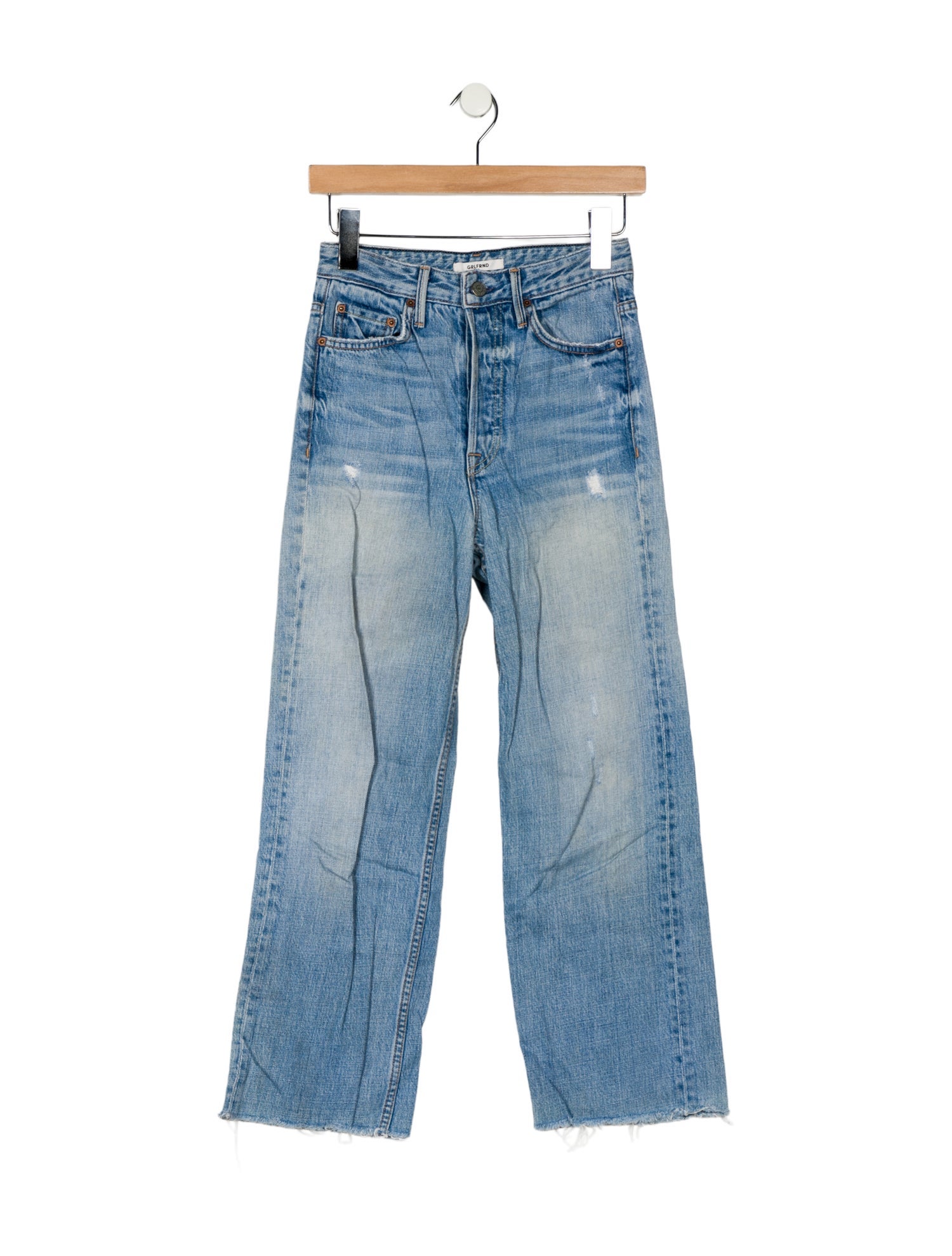 GRLFRND High-Rise Straight Leg Jeans
