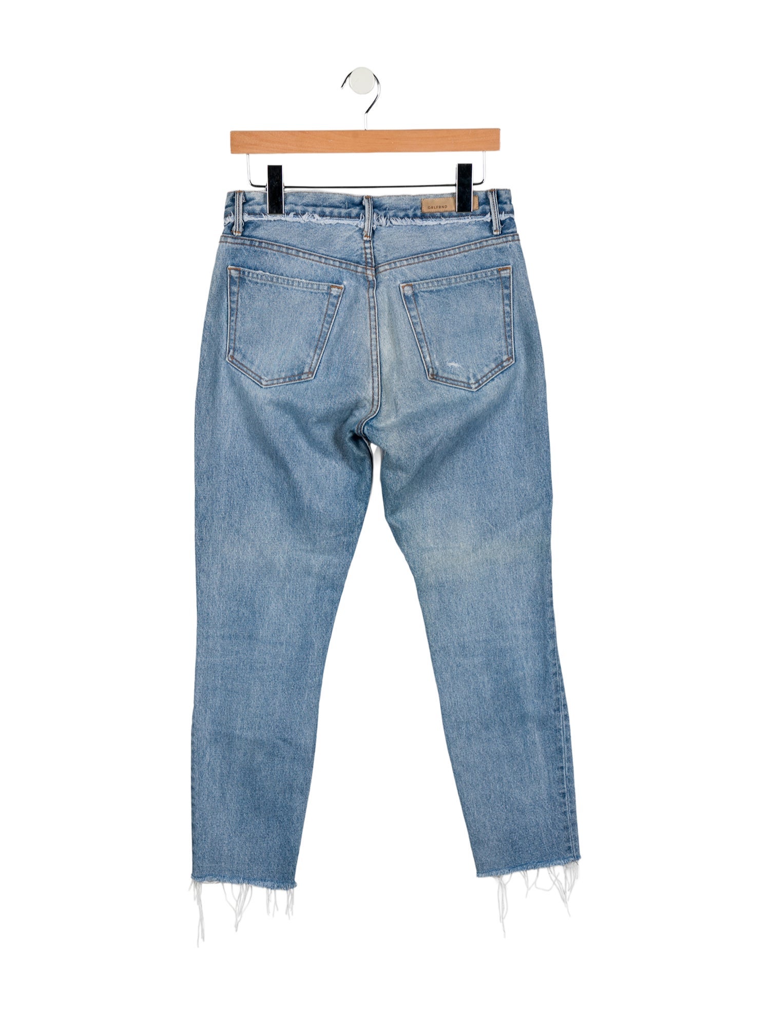 GRLFRND Mid-Rise Straight Leg Jeans