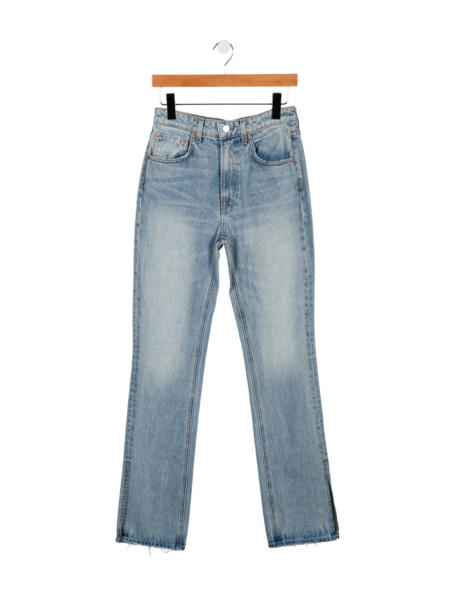 GRLFRND High-Rise Straight Leg Jeans